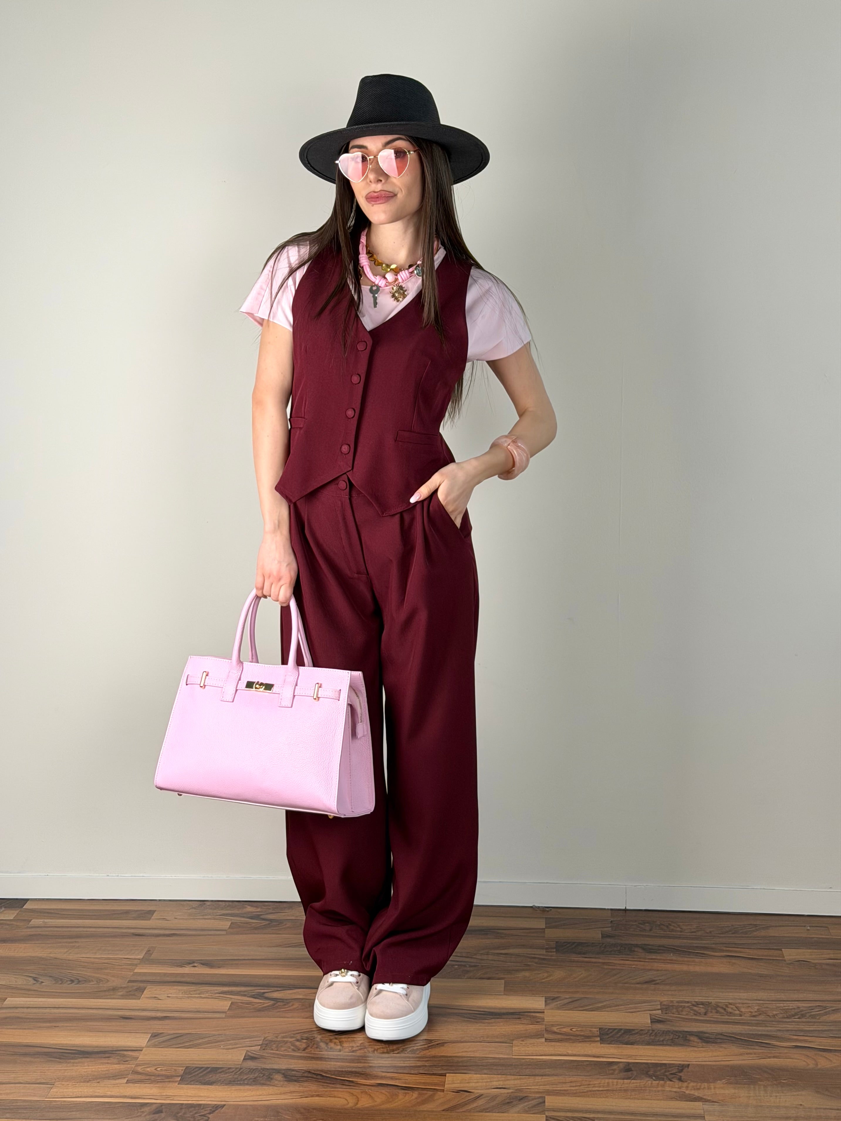 Gilet Luxe bordeaux