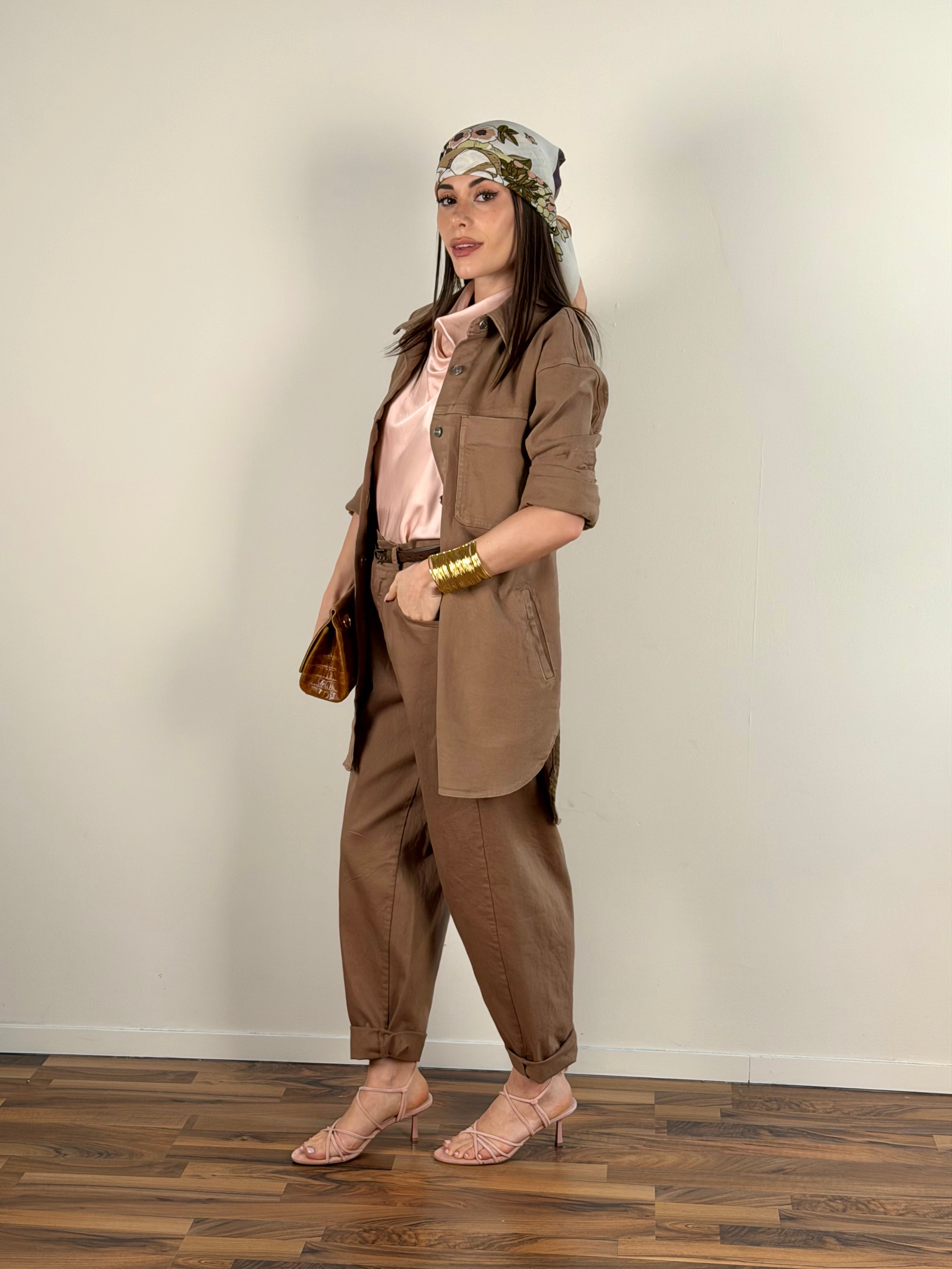 Giubbino jeans Zeudi tabacco