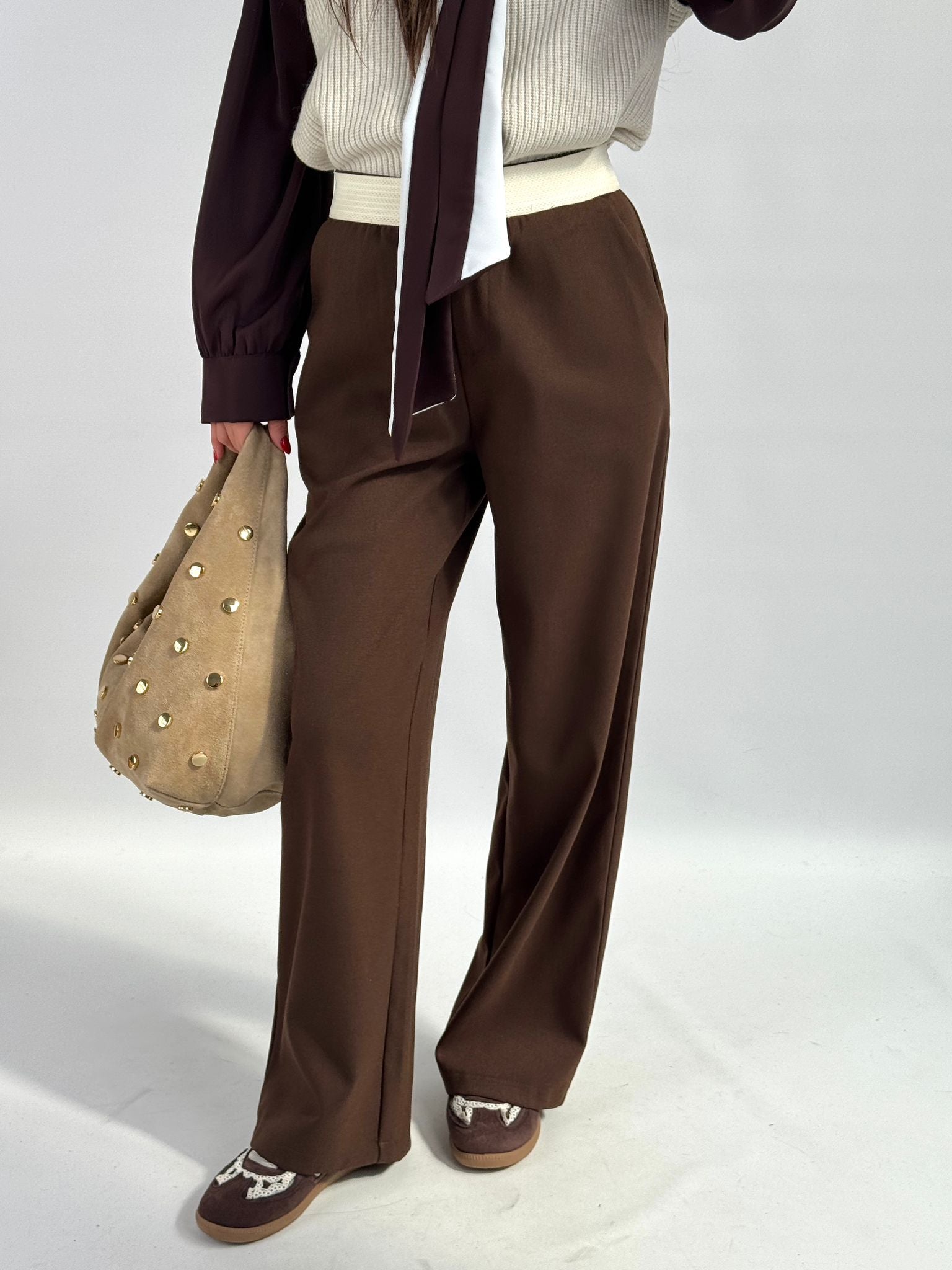 Pantalone Fascia bicolor moro