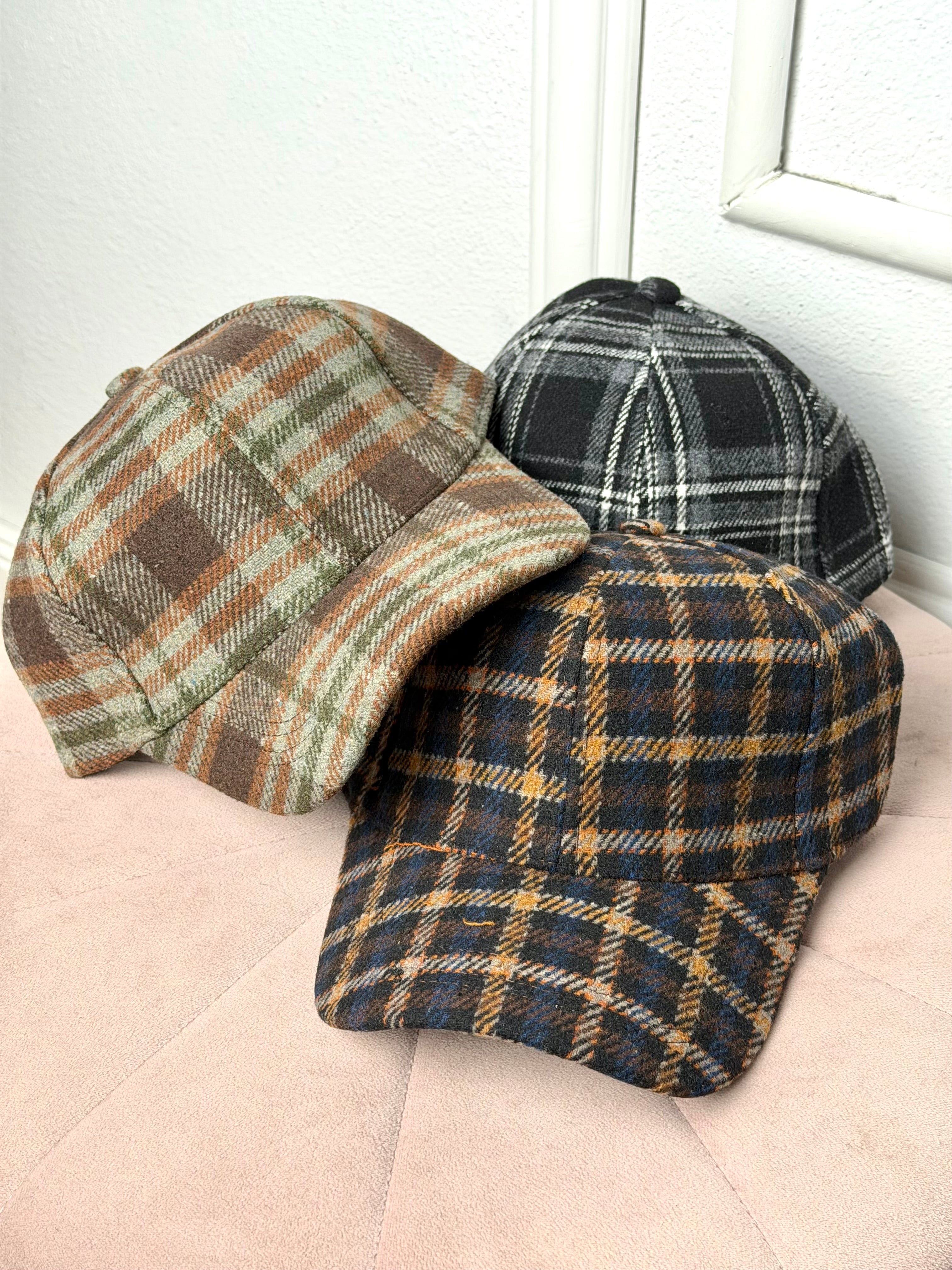 Capello visiera quadri - 3 colori