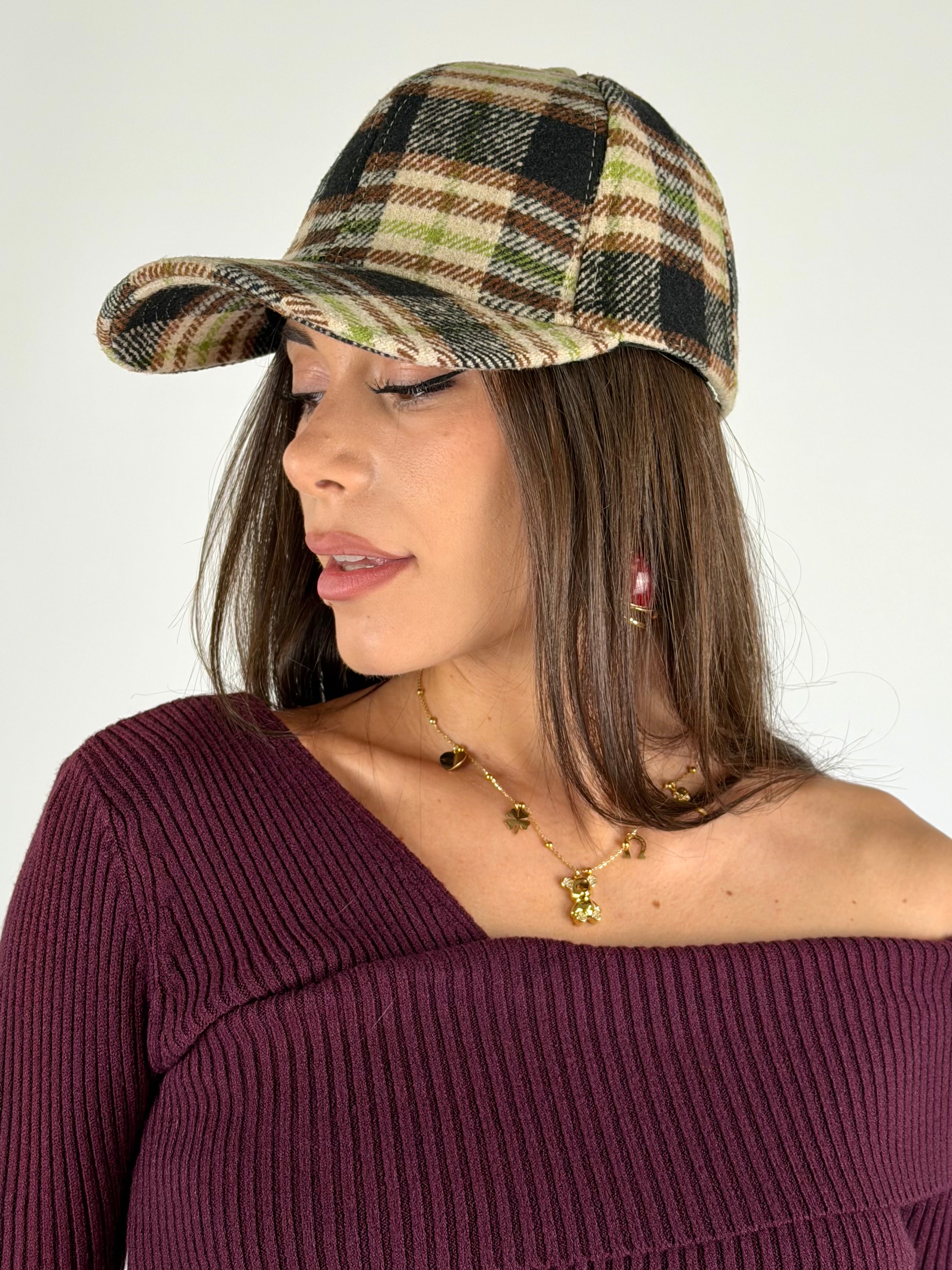 Capello visiera check - 3 colori