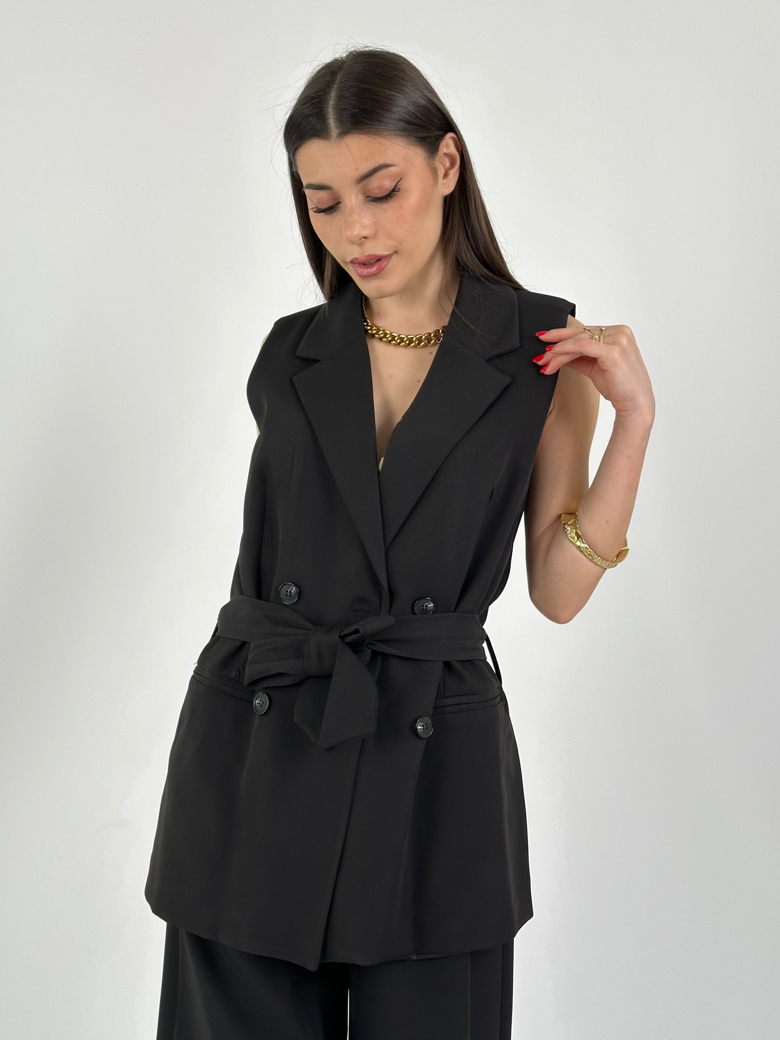 Giacca in viscosa Julia nero