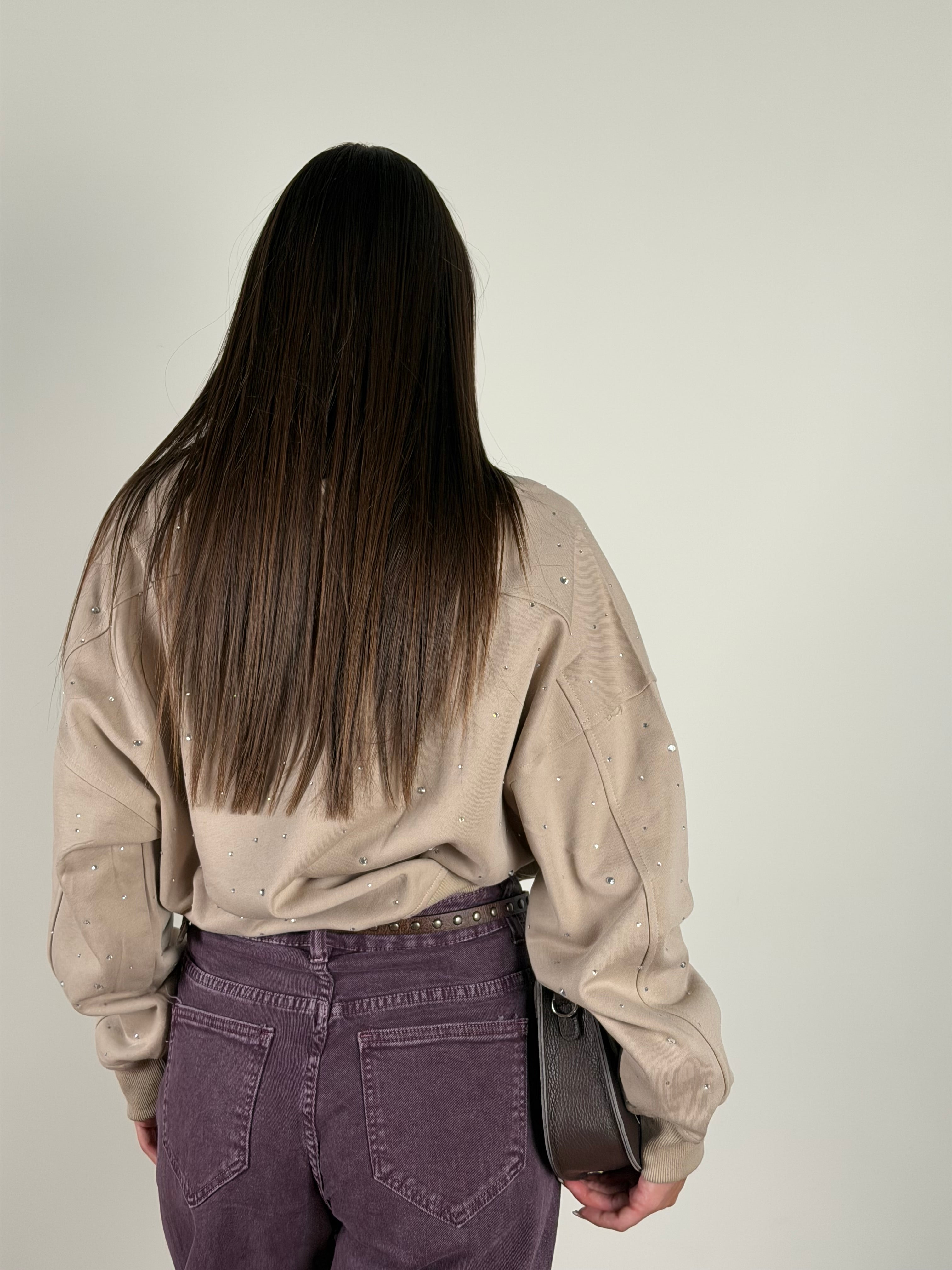 Felpa zirconi beige