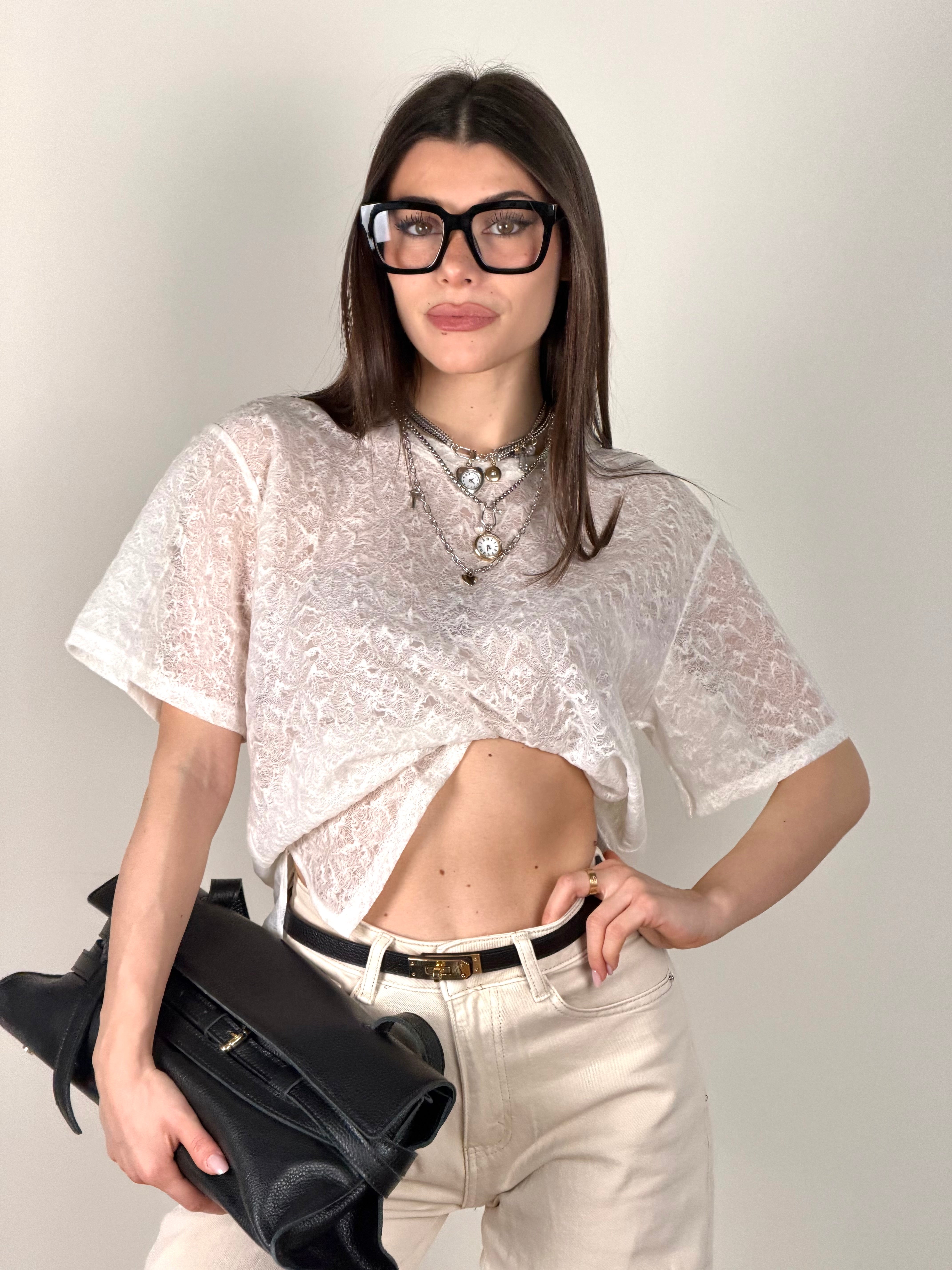 Maglia piccola visione bianco