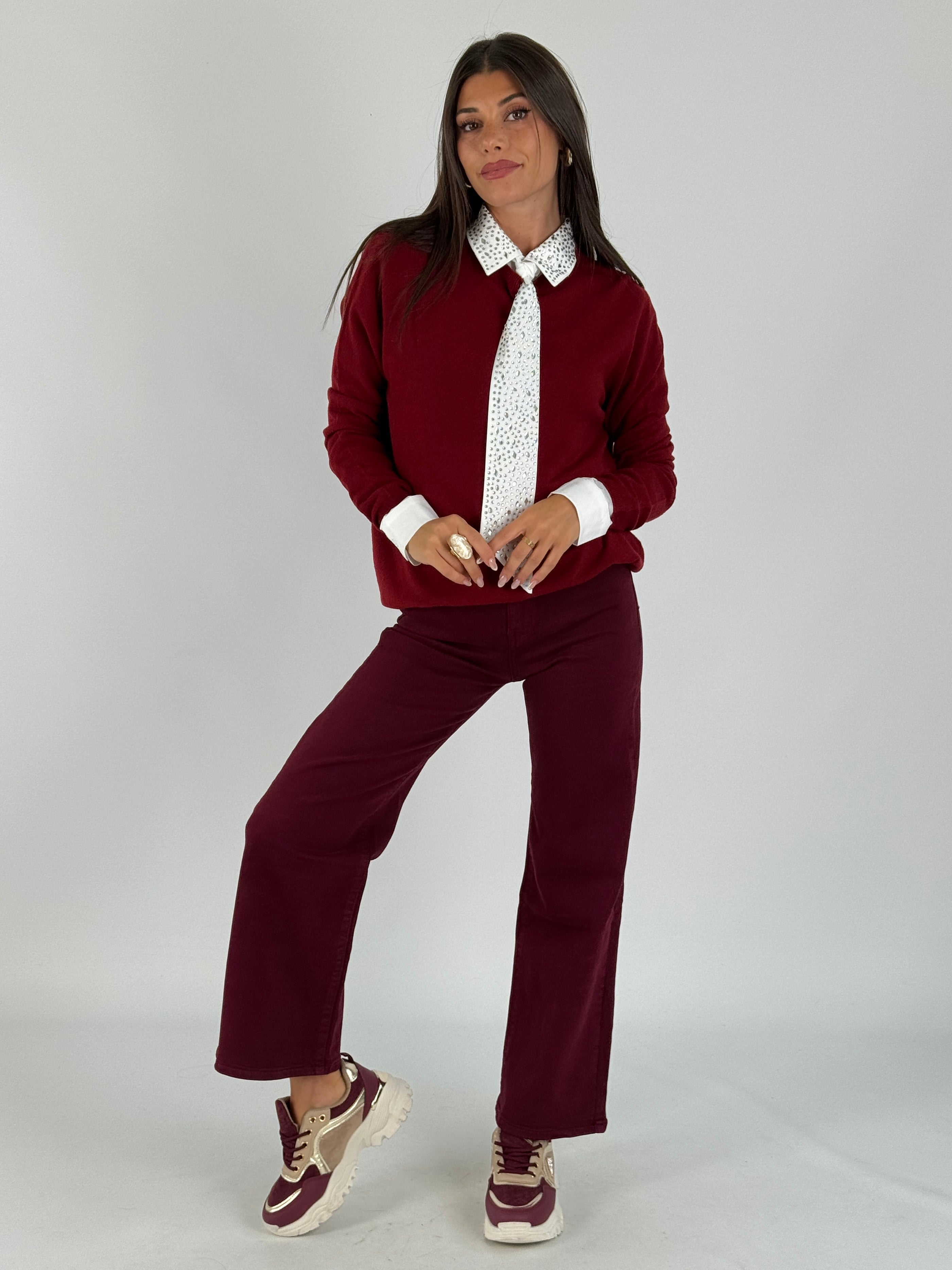 Maglia Vicy bordeaux