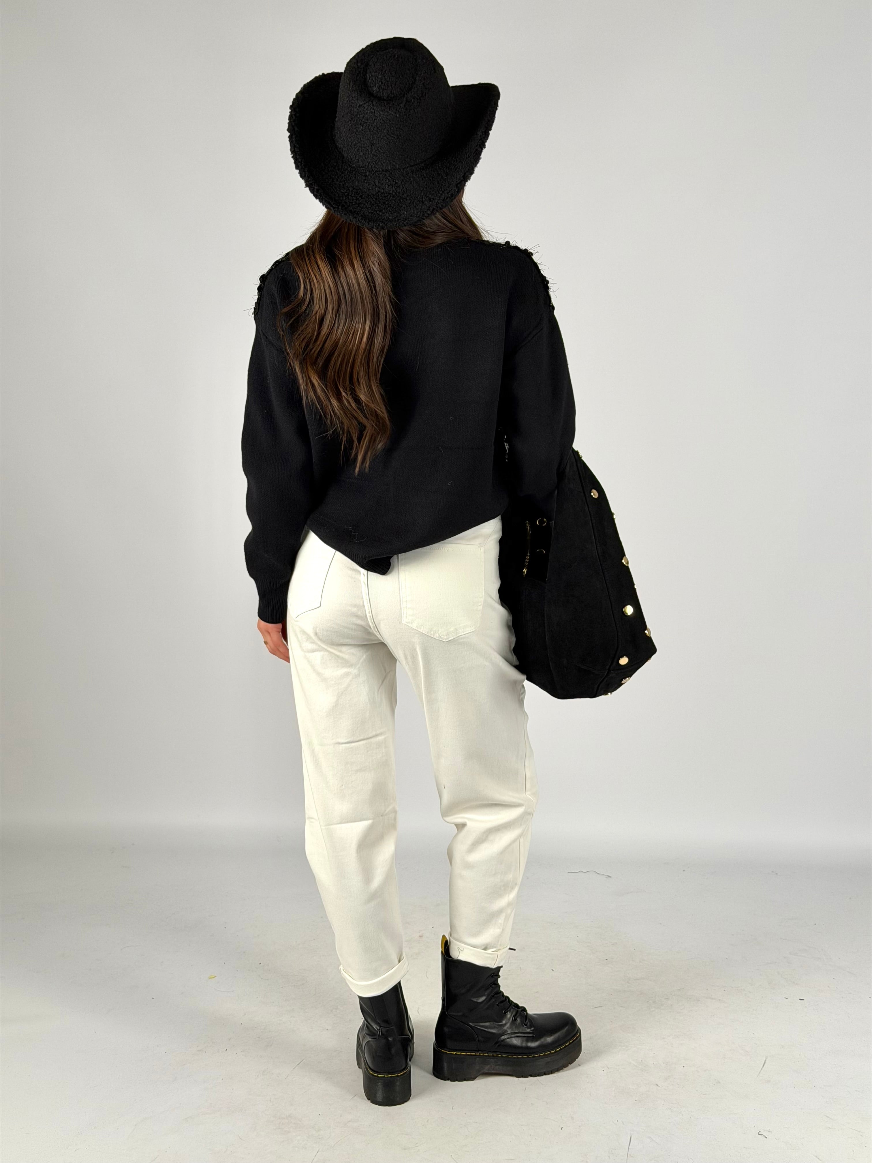 Jeans catena perla bianco