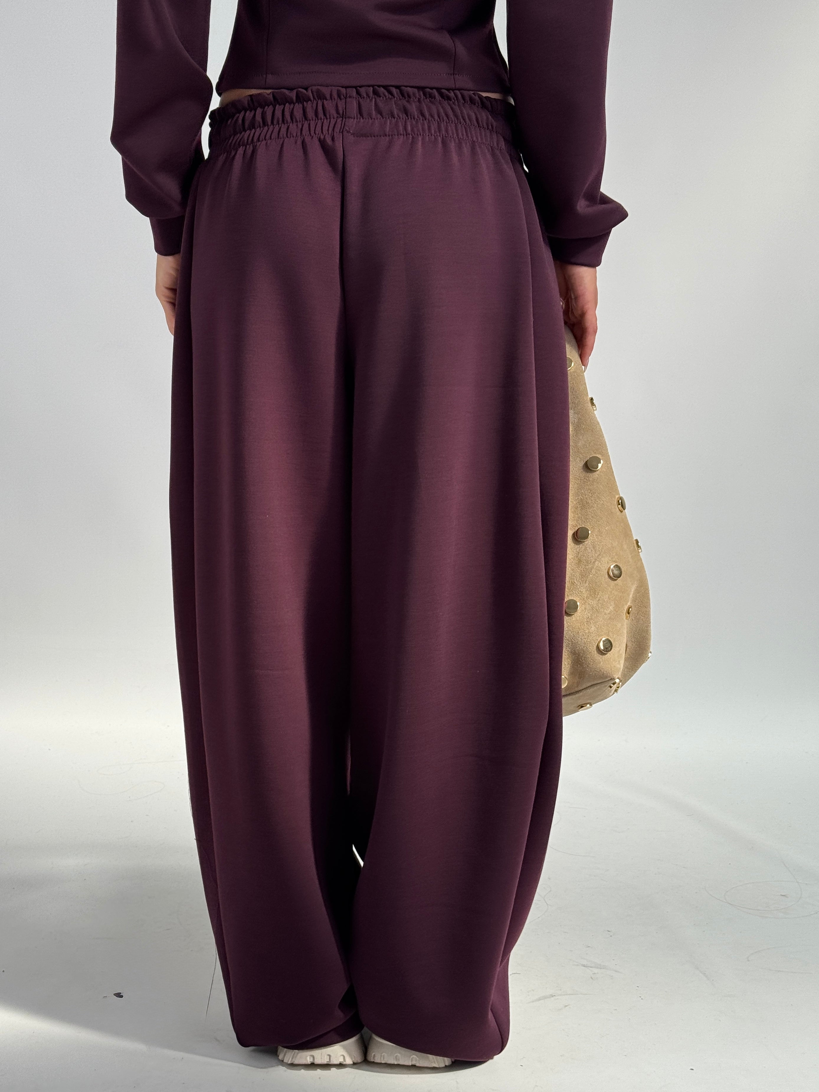 Pantalone tuta sportiva Iside bordeaux