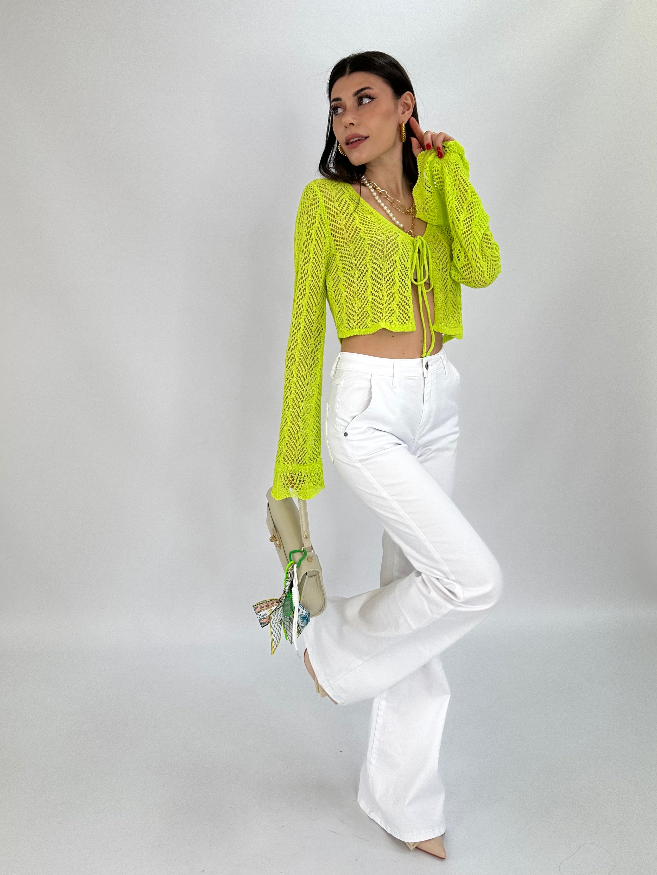 Jeans a zampa bianco