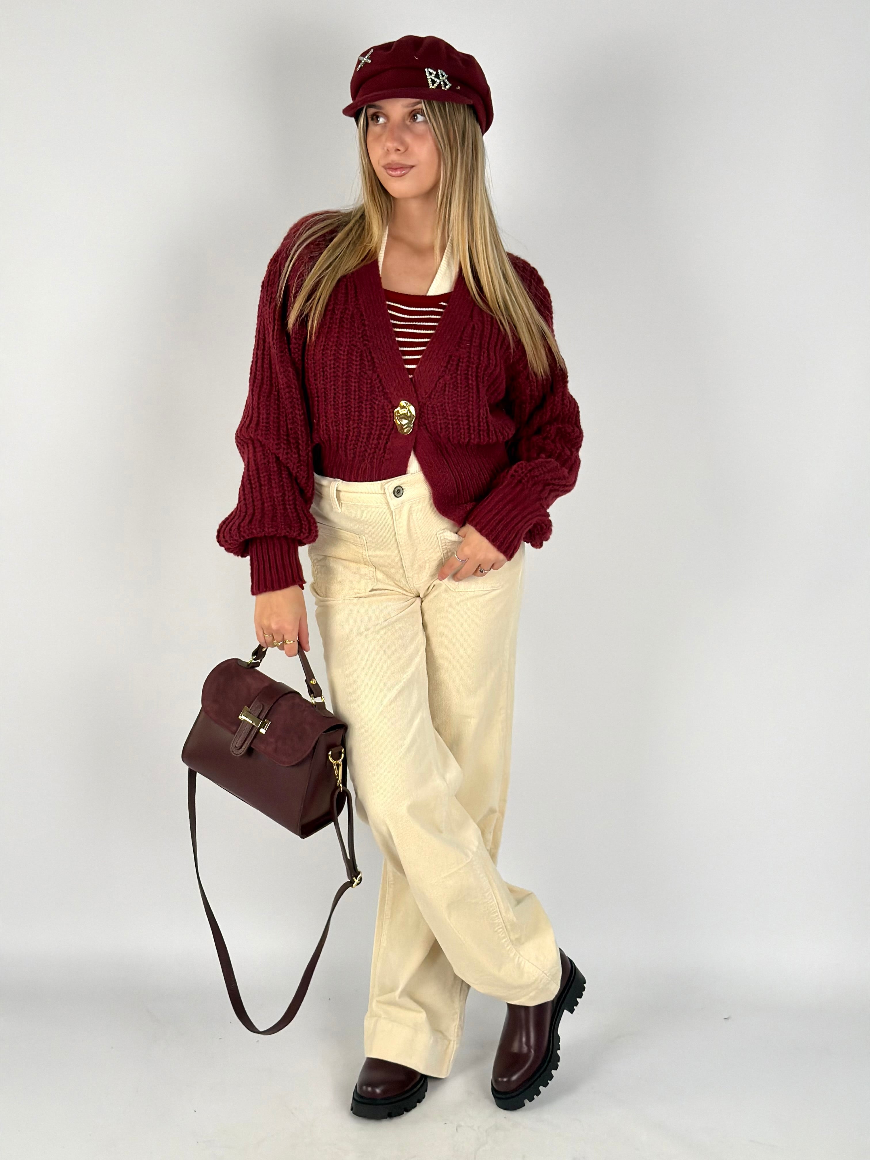 Maglia happy bordeaux