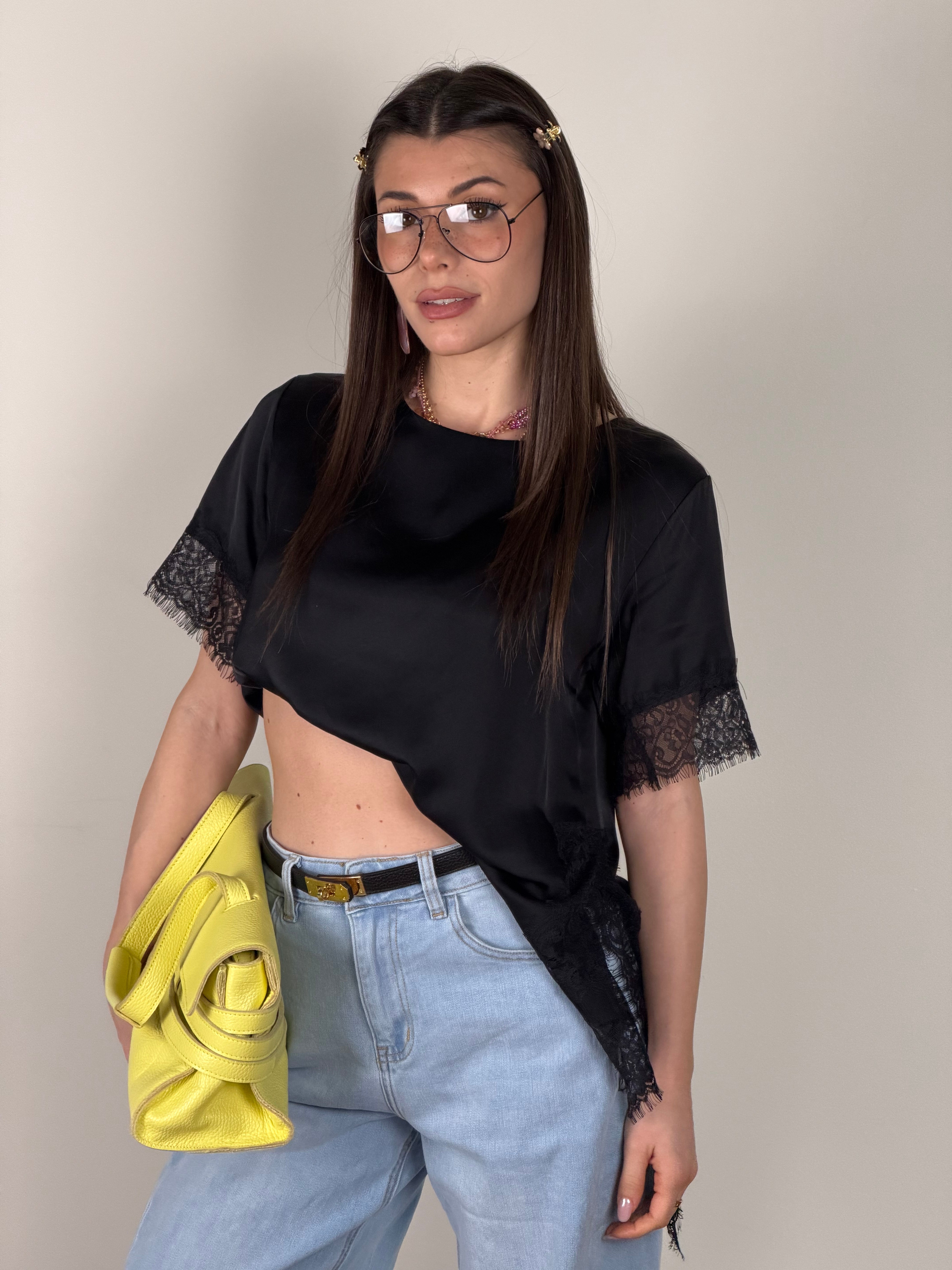 Maglia trasversale nero