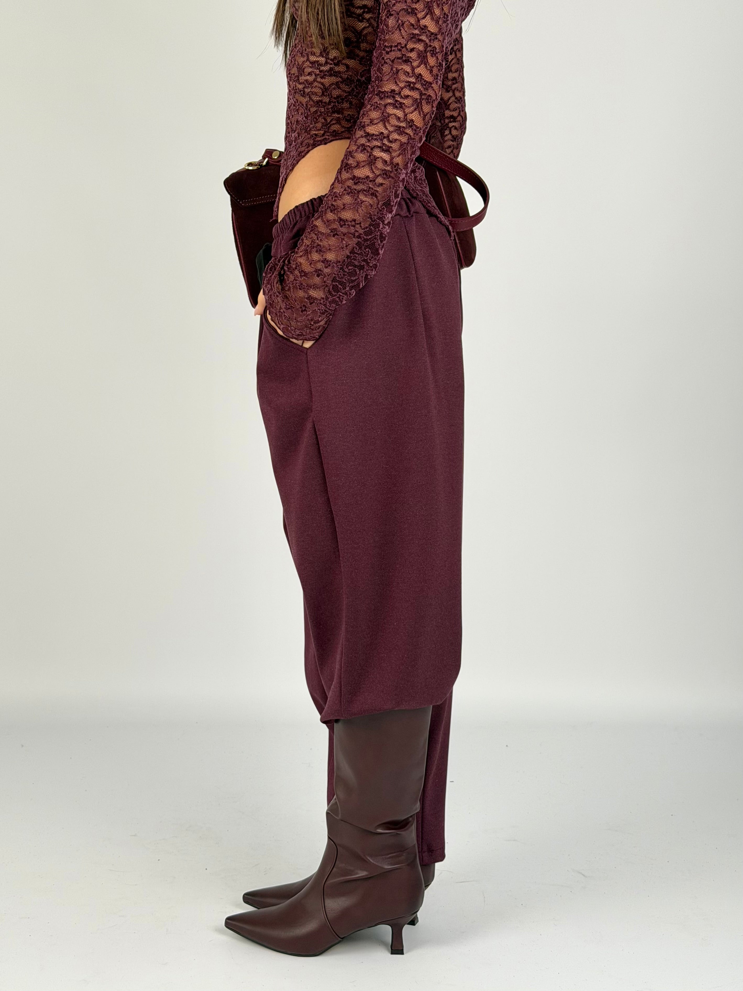 Pantalone Marta bordeaux