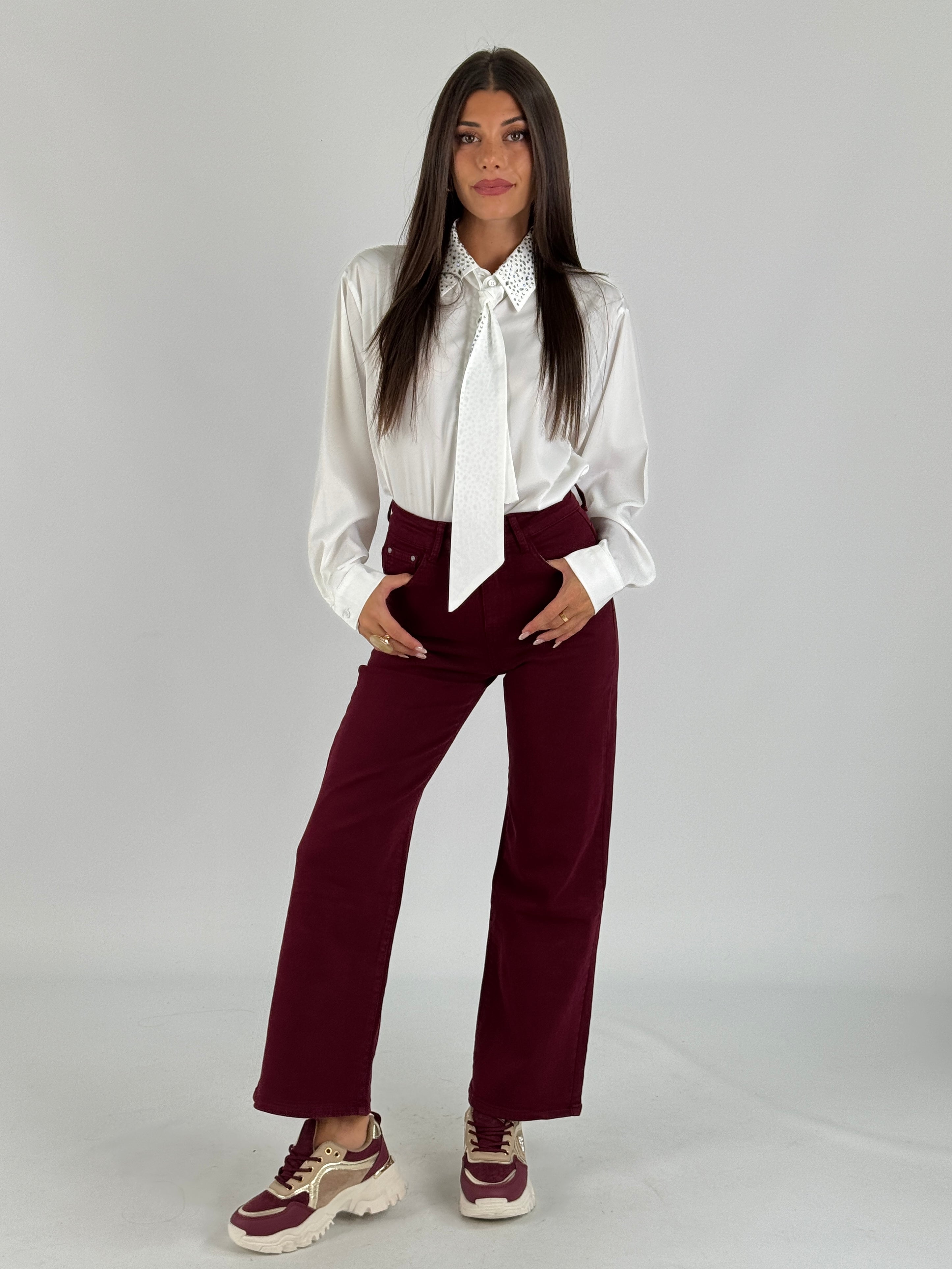 Jeans Vicy bordeaux