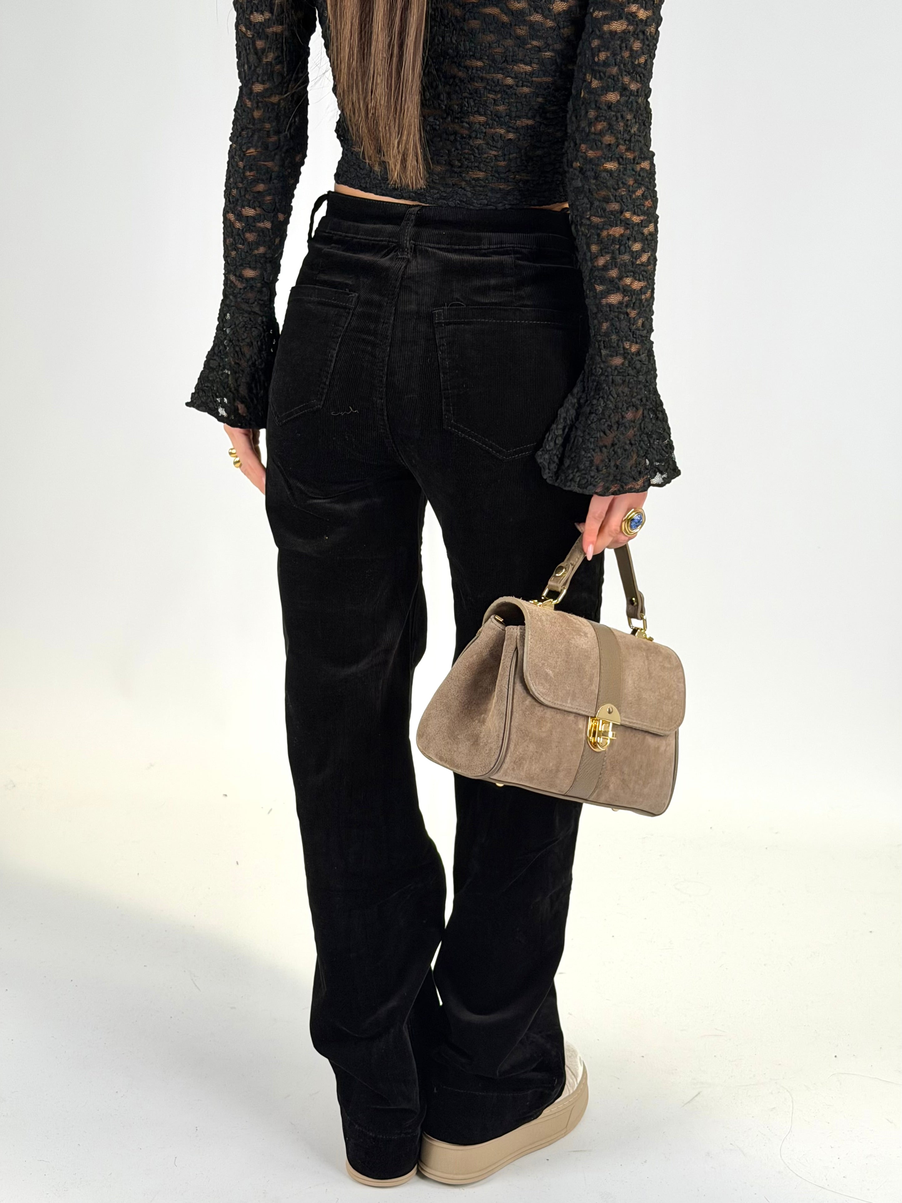 Pantalone velluto NEW COLLECTION nero