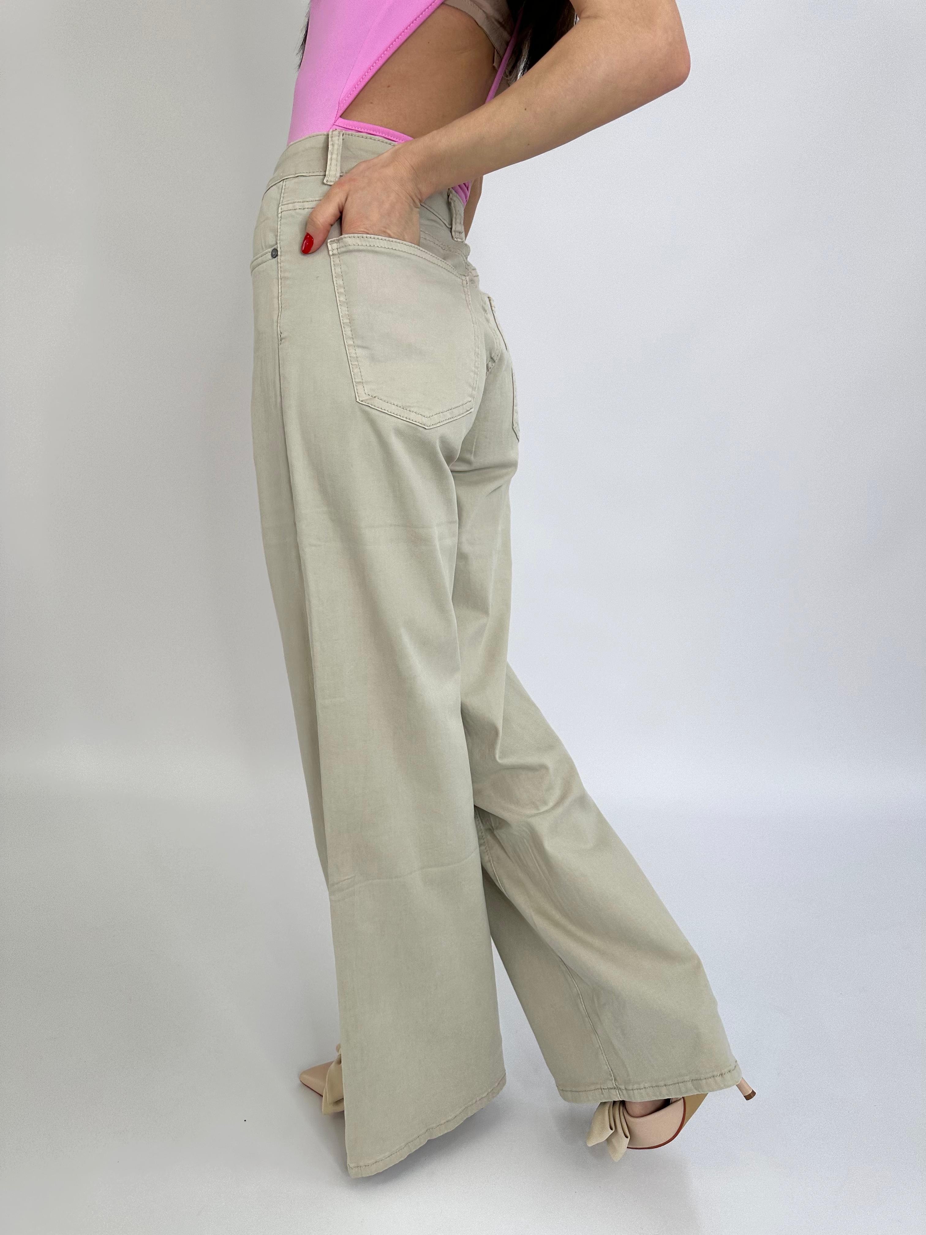 Jeans ofelia palazzo beige