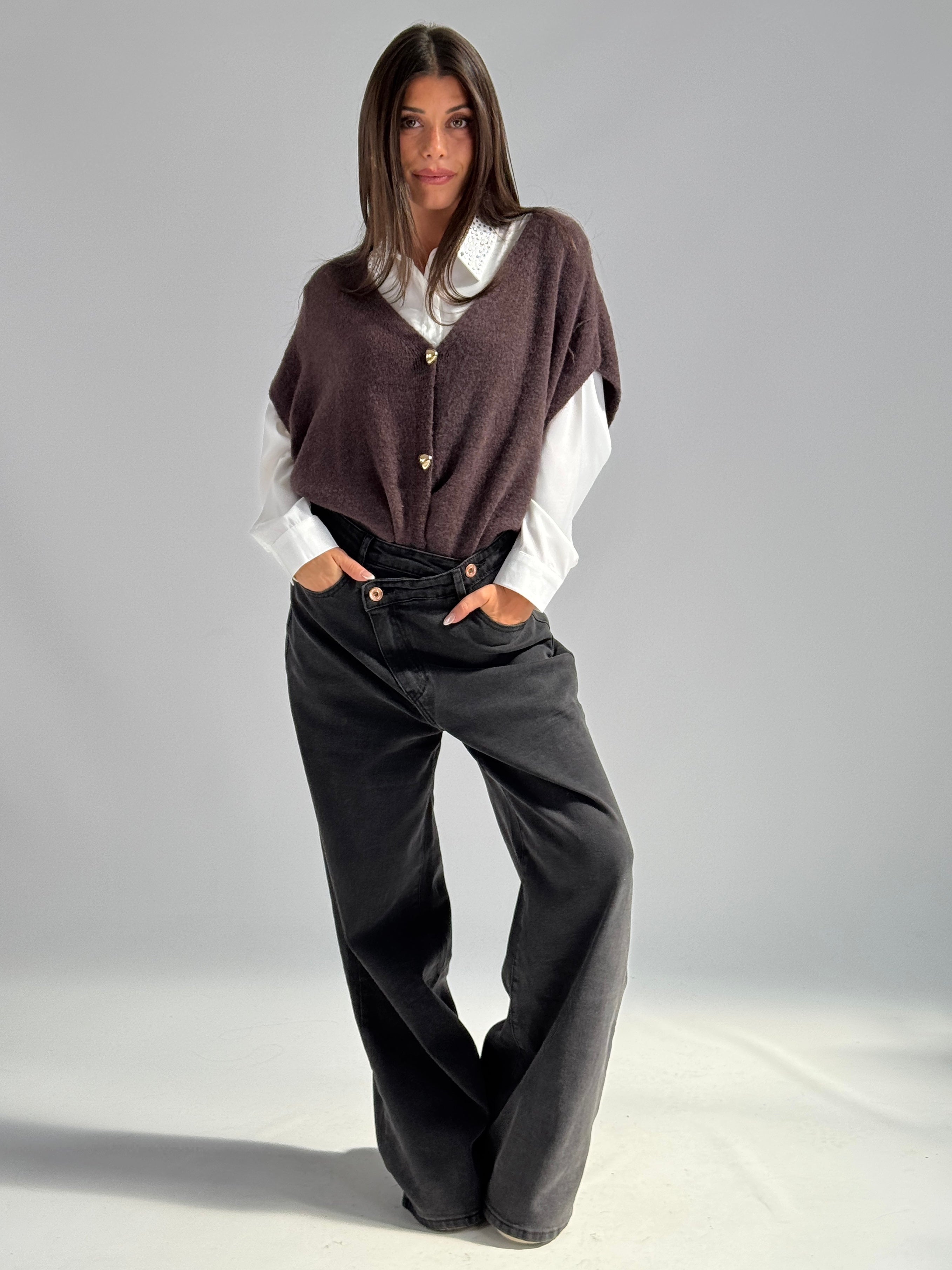 Cardigan gioiello moro