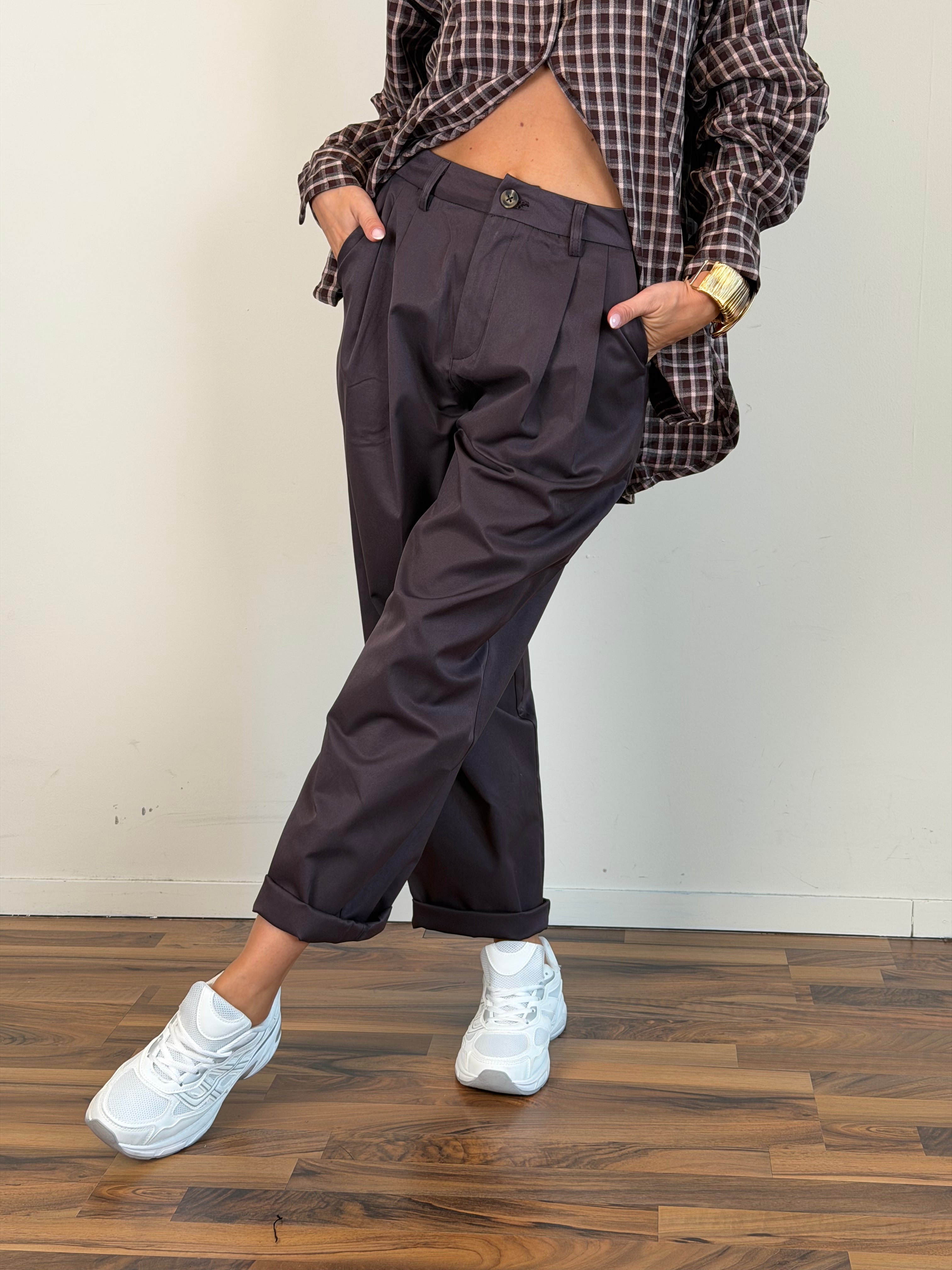 Pantalone glamour bordeaux