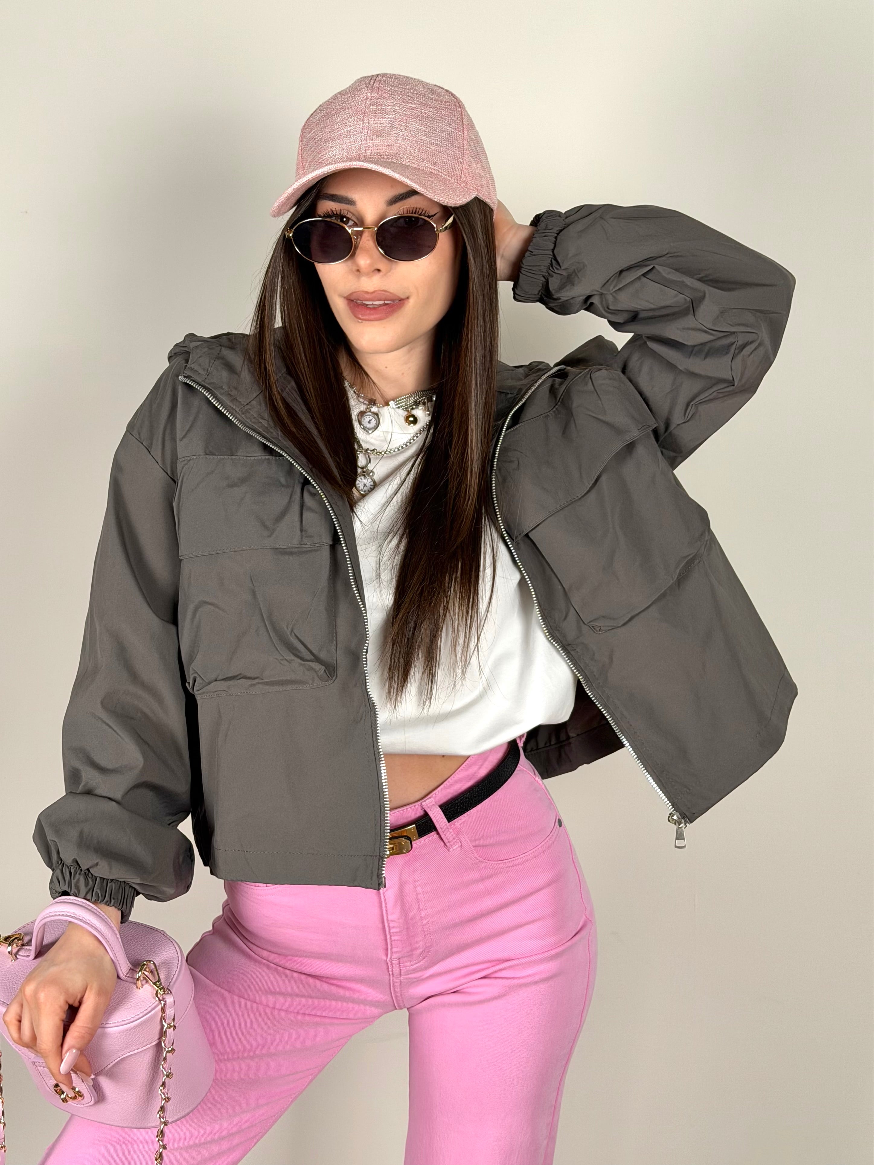 Bomber Stay chic grigio