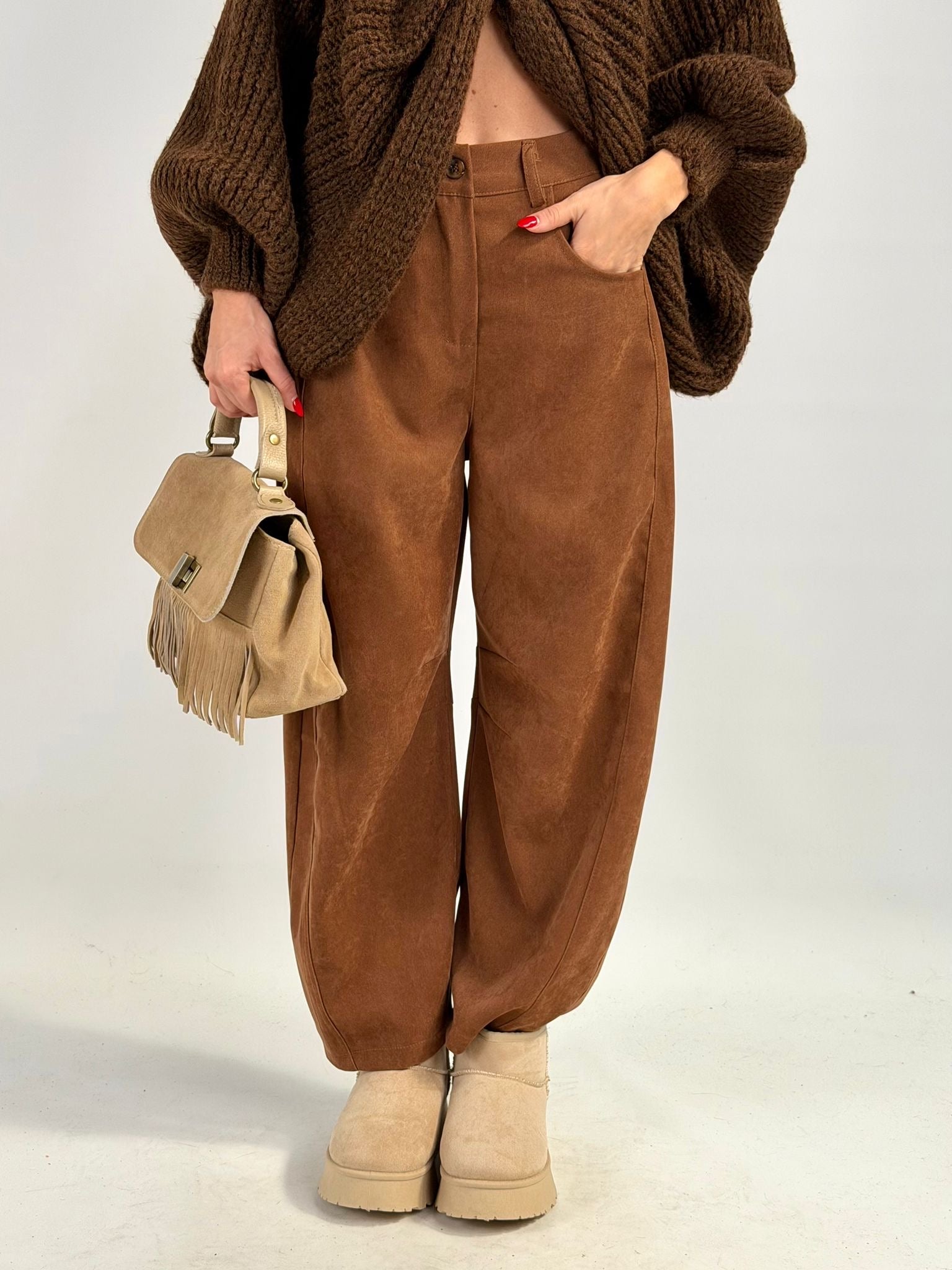 Pantalone Nadia tabacco Napoli