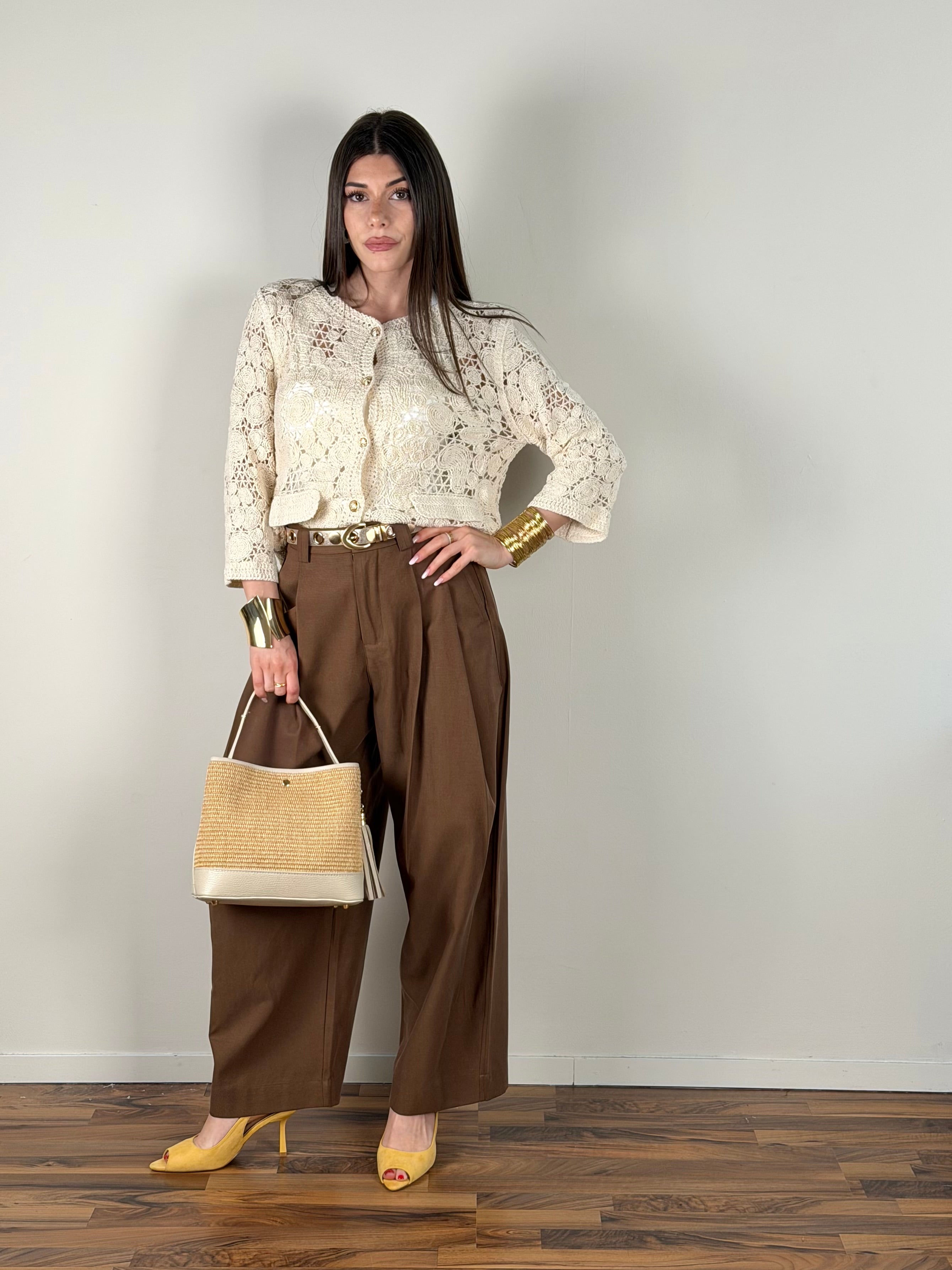 Maglia Traforata bottoni