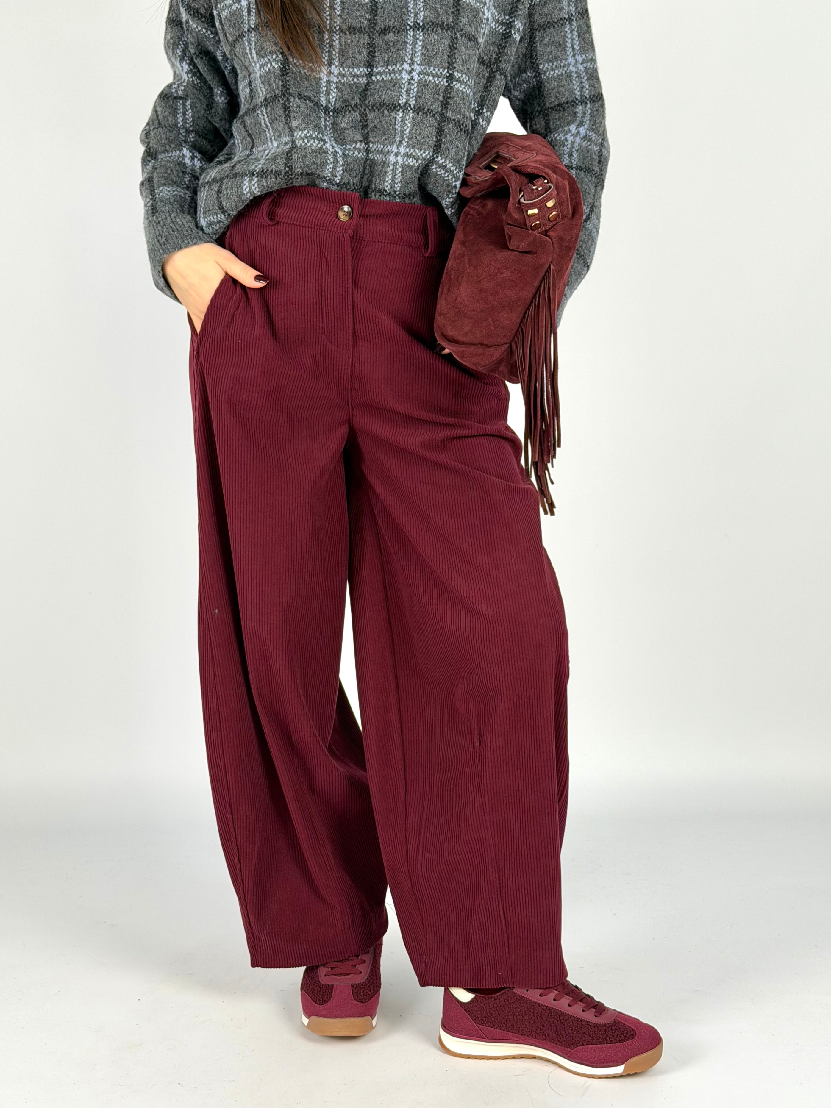 Pantalone Selene bordeaux