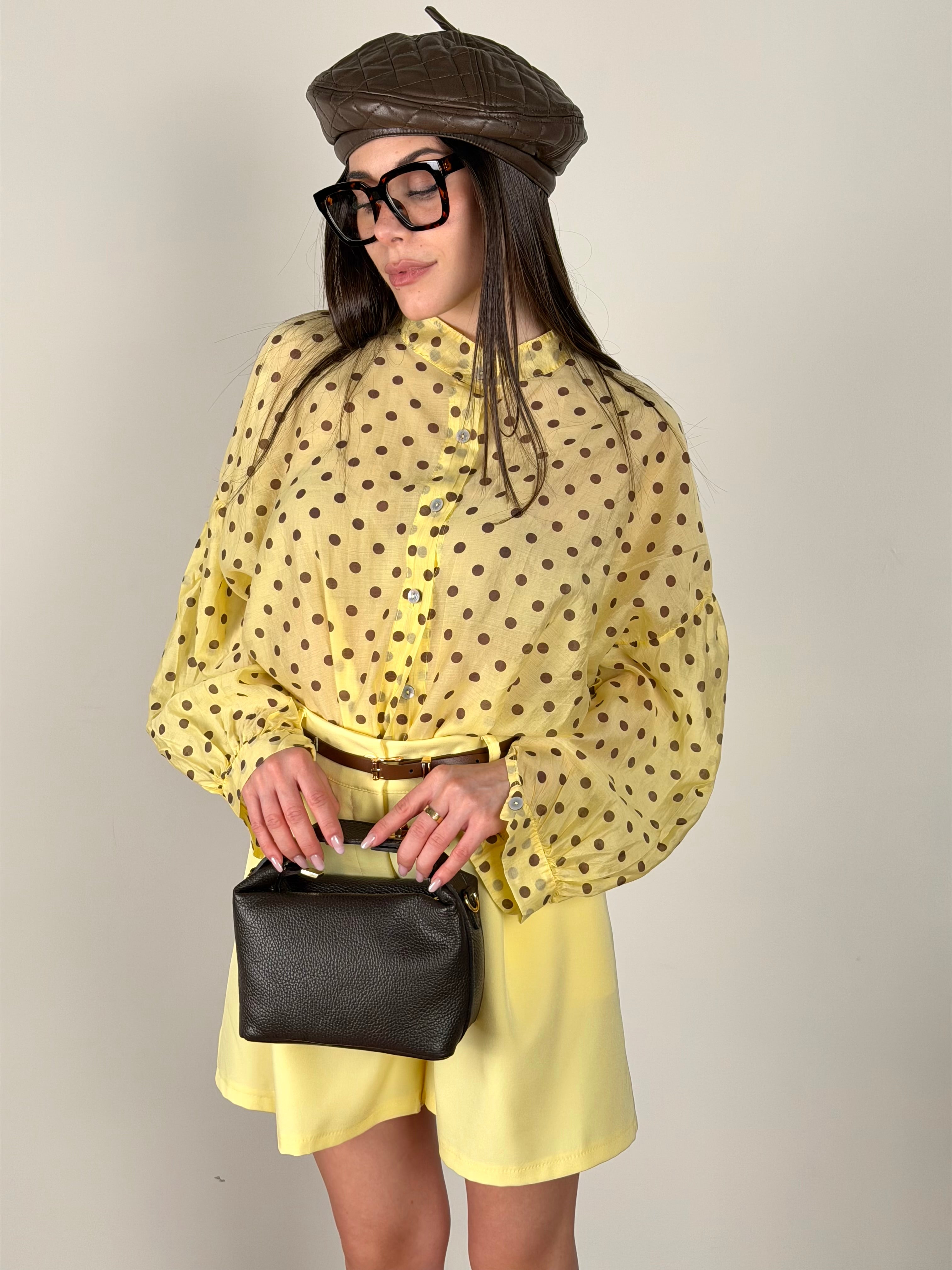 Camicia pois gialla