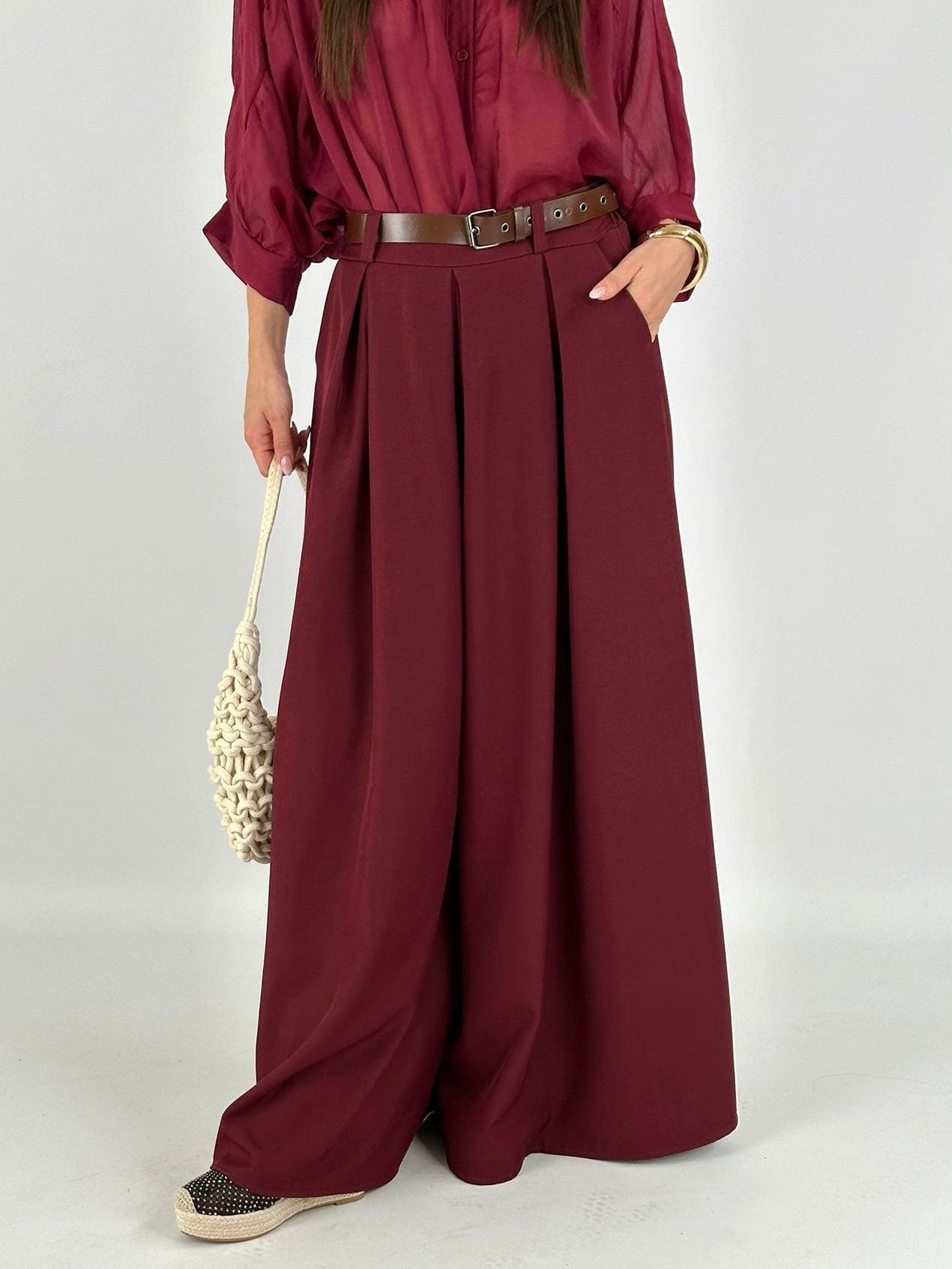 Pantalone Dorah bordeaux