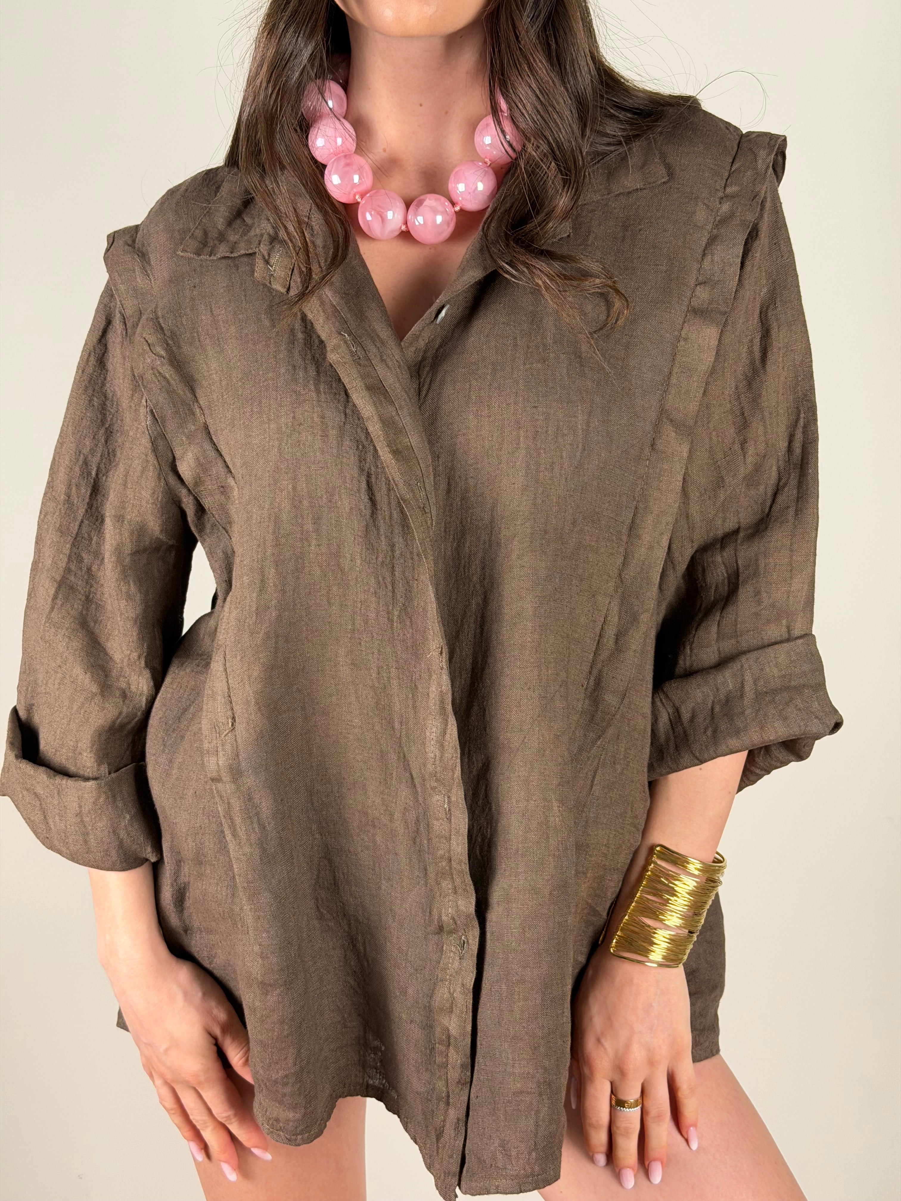 Camicia Lino Taylor moro