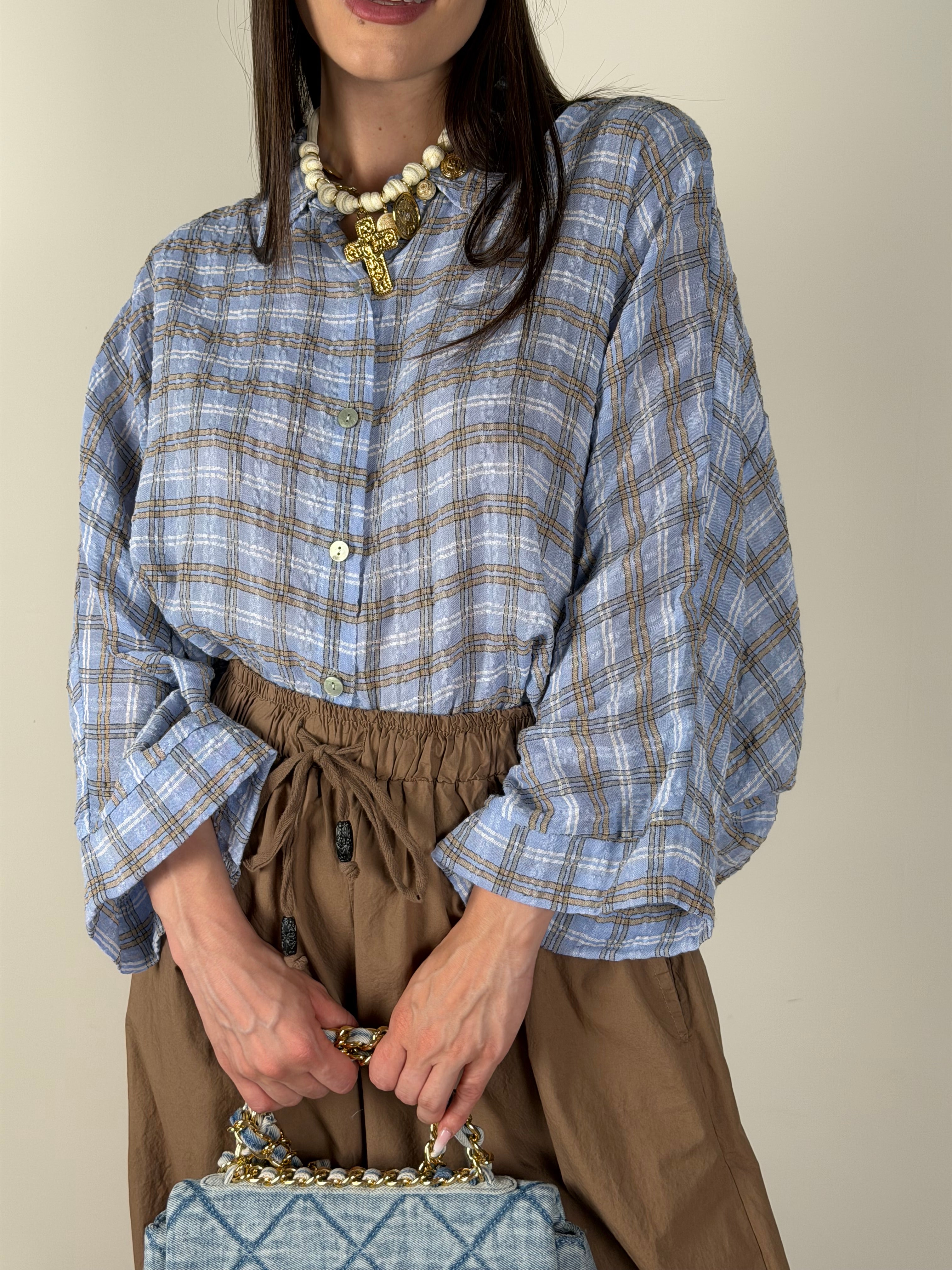 Camicia Grace celeste