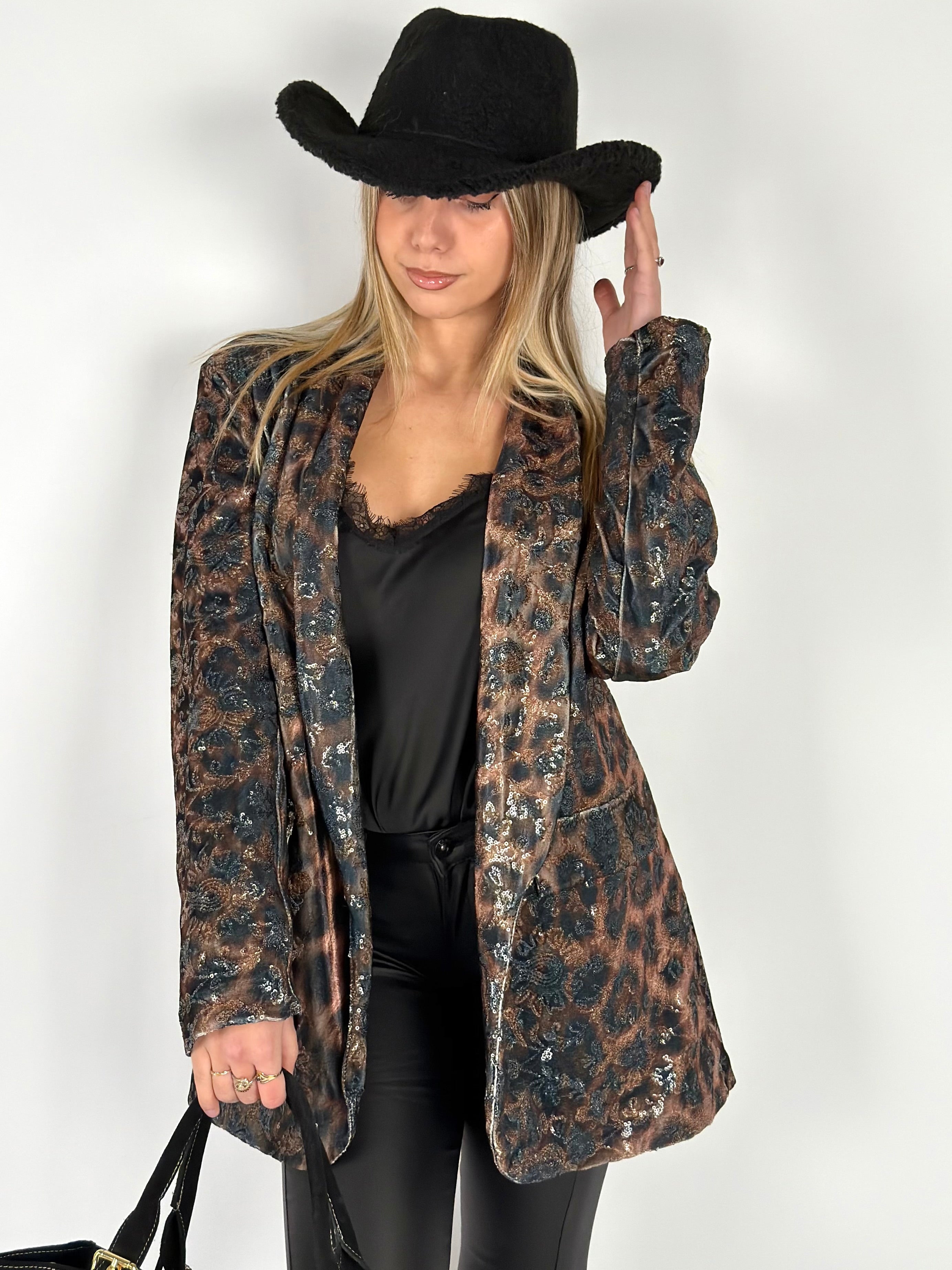 Giacca Cross leopardata