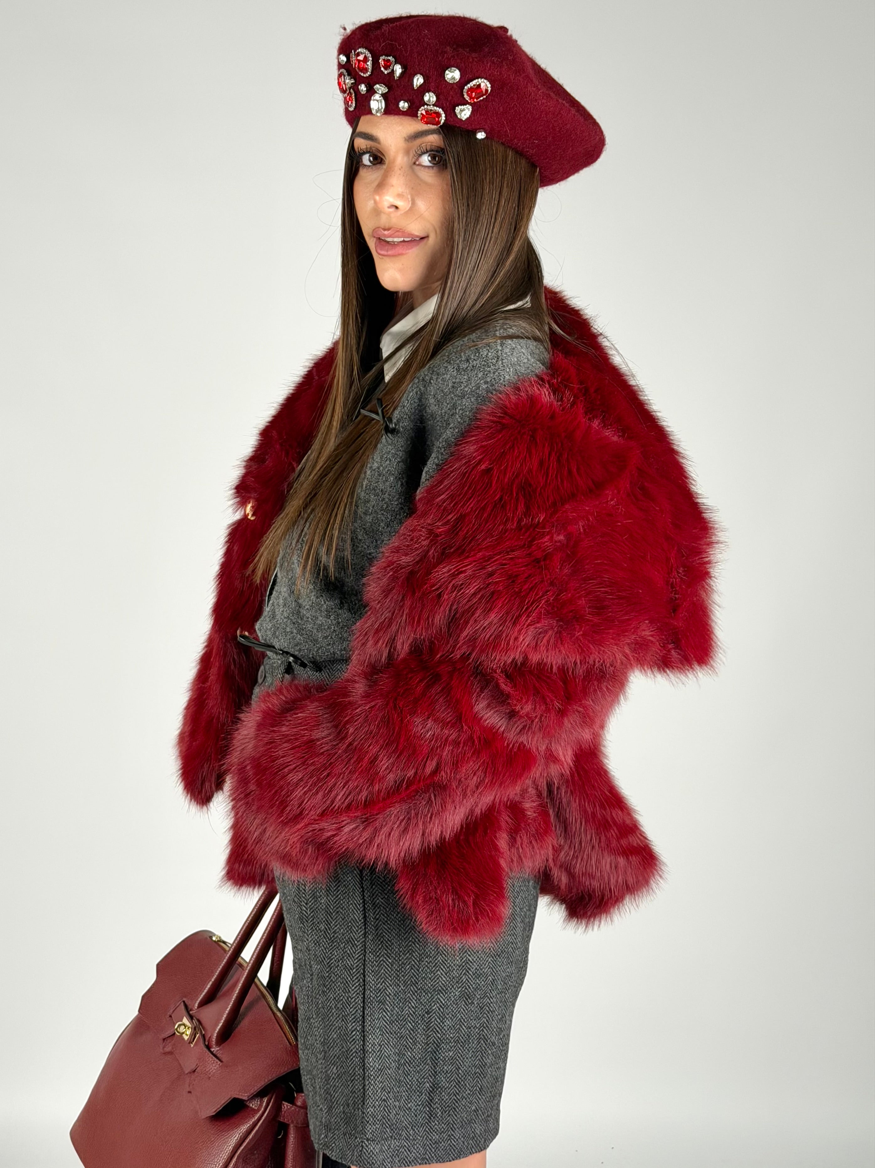 Pelliccia Soleil bordeaux