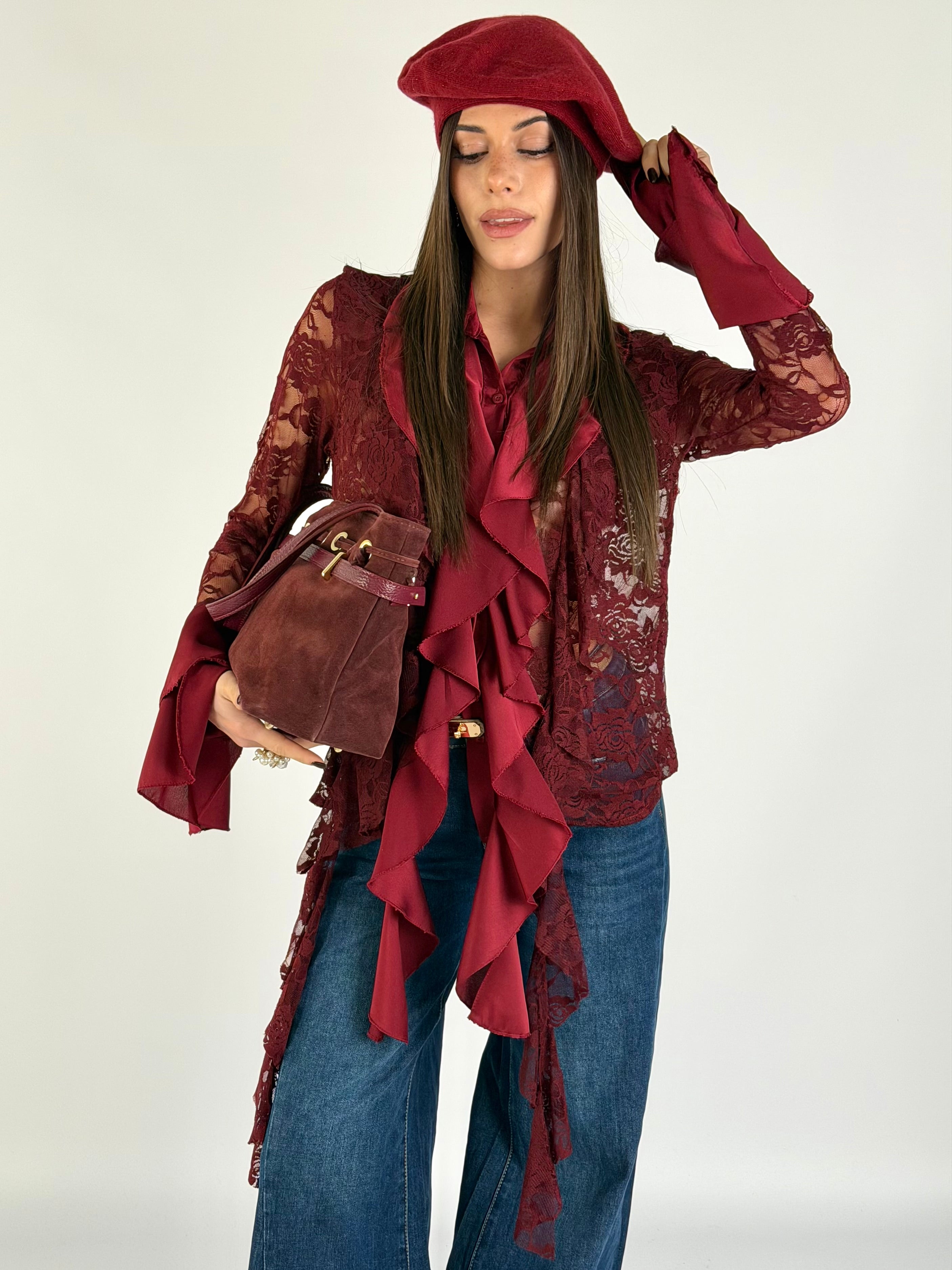 Camicia Marilú bordeaux