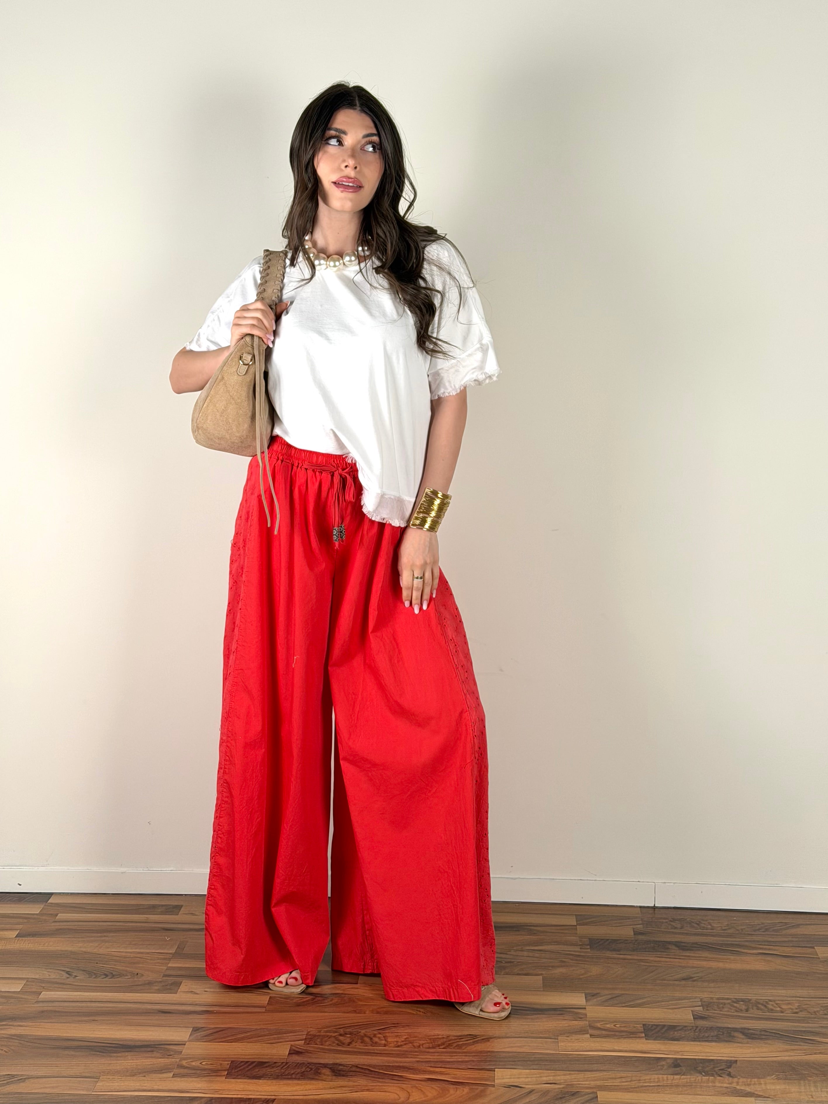 T-shirt bottoni retro bianca