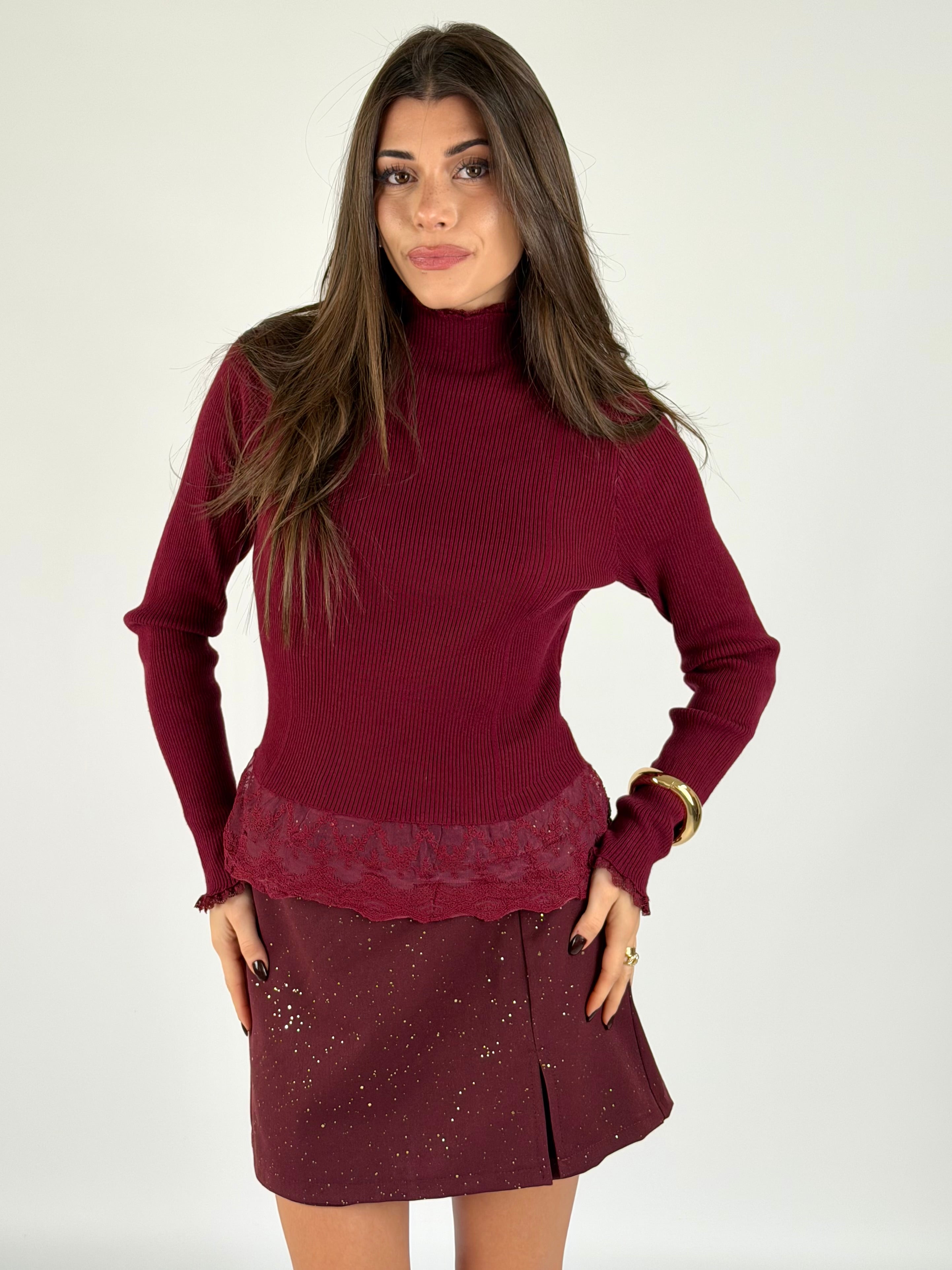 Maglia Nina bordeaux