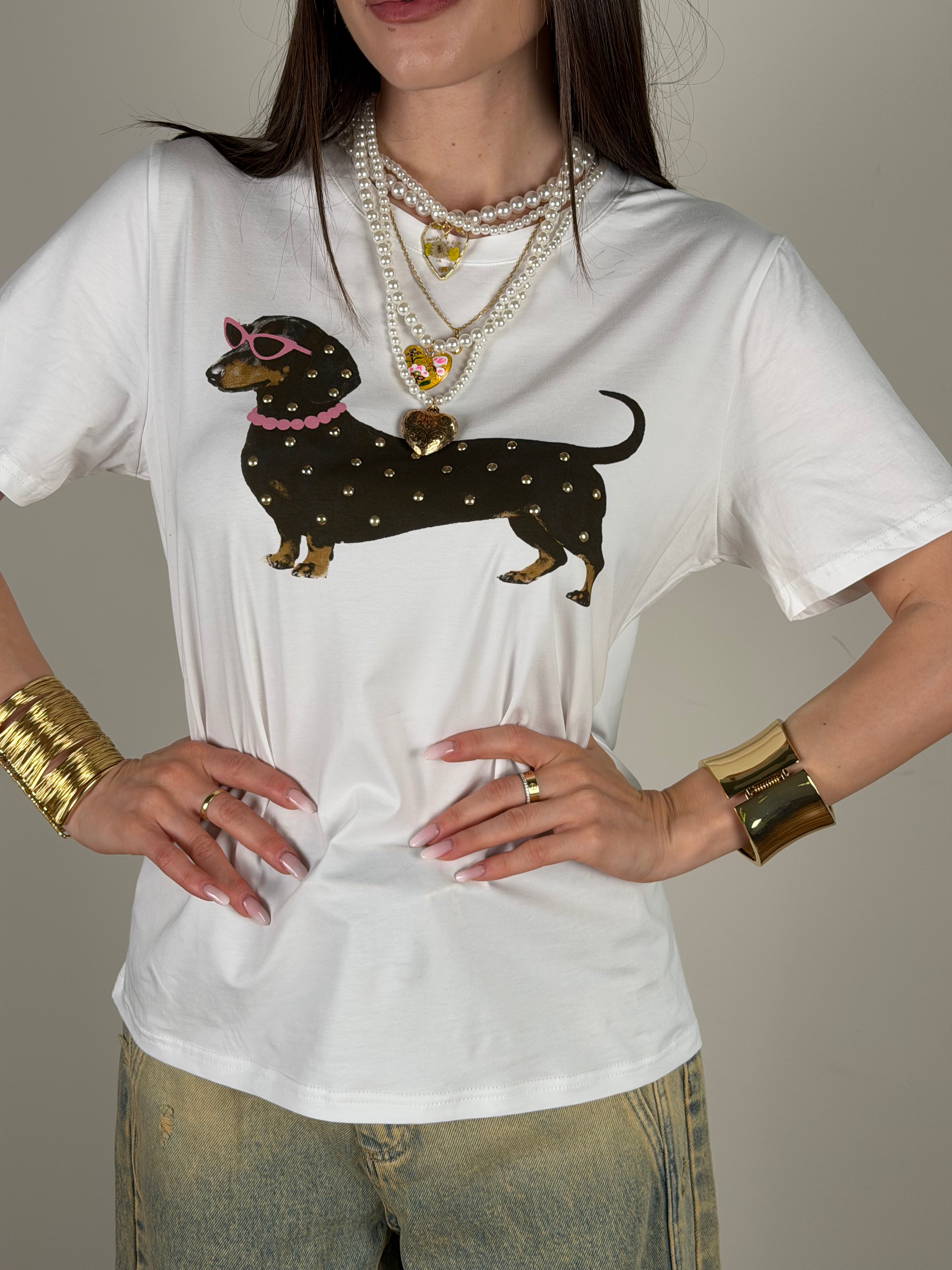 T-shirt bassotto rock