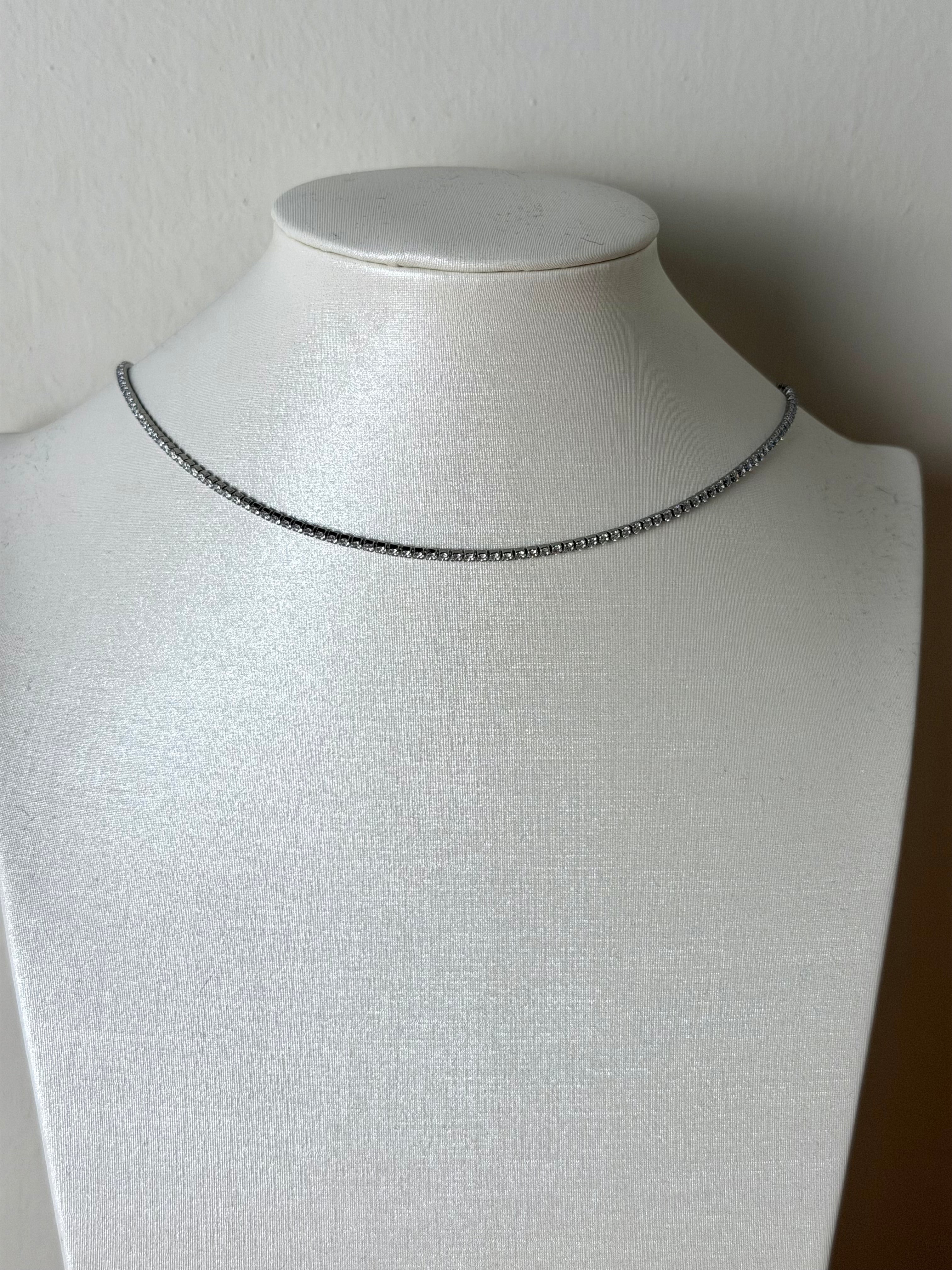 Collana tennis - collezione versus argento