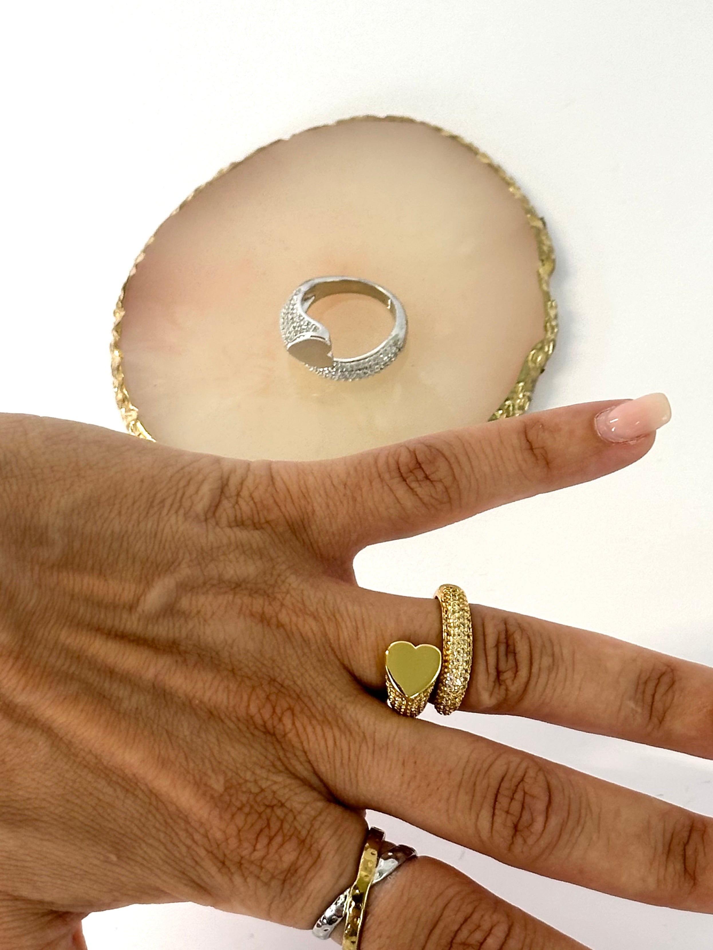 Anello maxi round luce