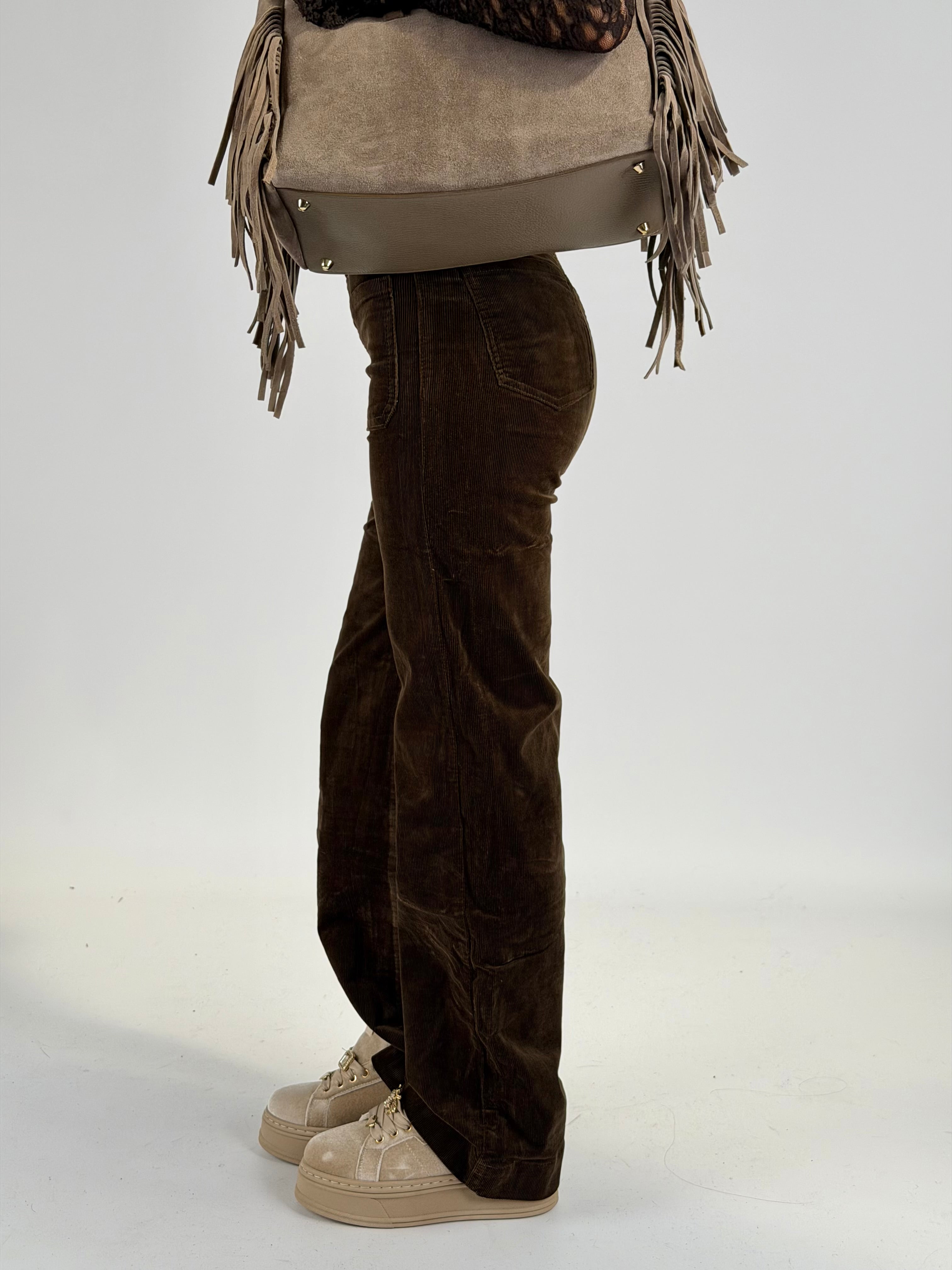 Pantalone velluto NEW COLLECTION moro