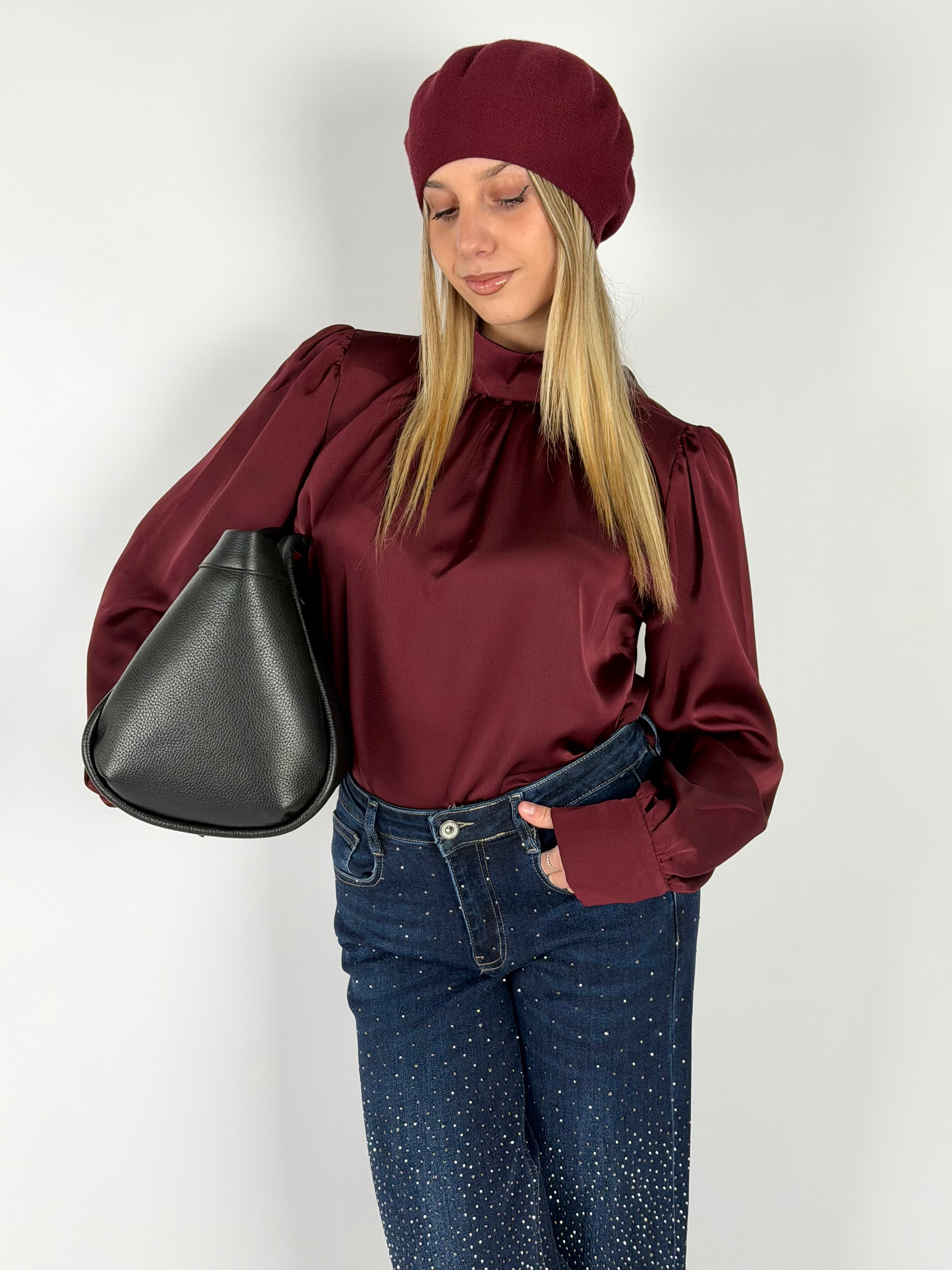 Camicia Crystal bordeaux