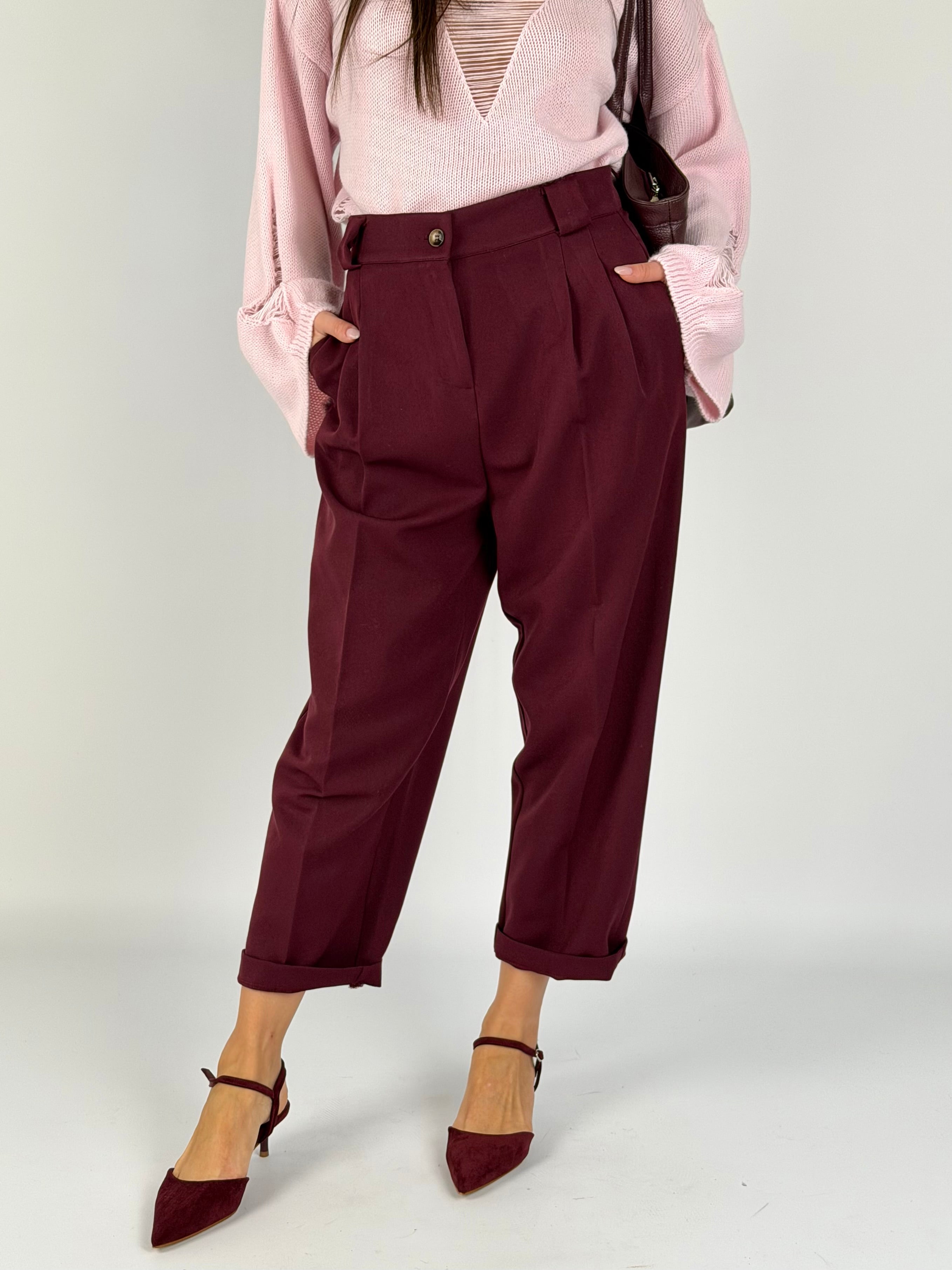 Pantalone Amanda bordeaux