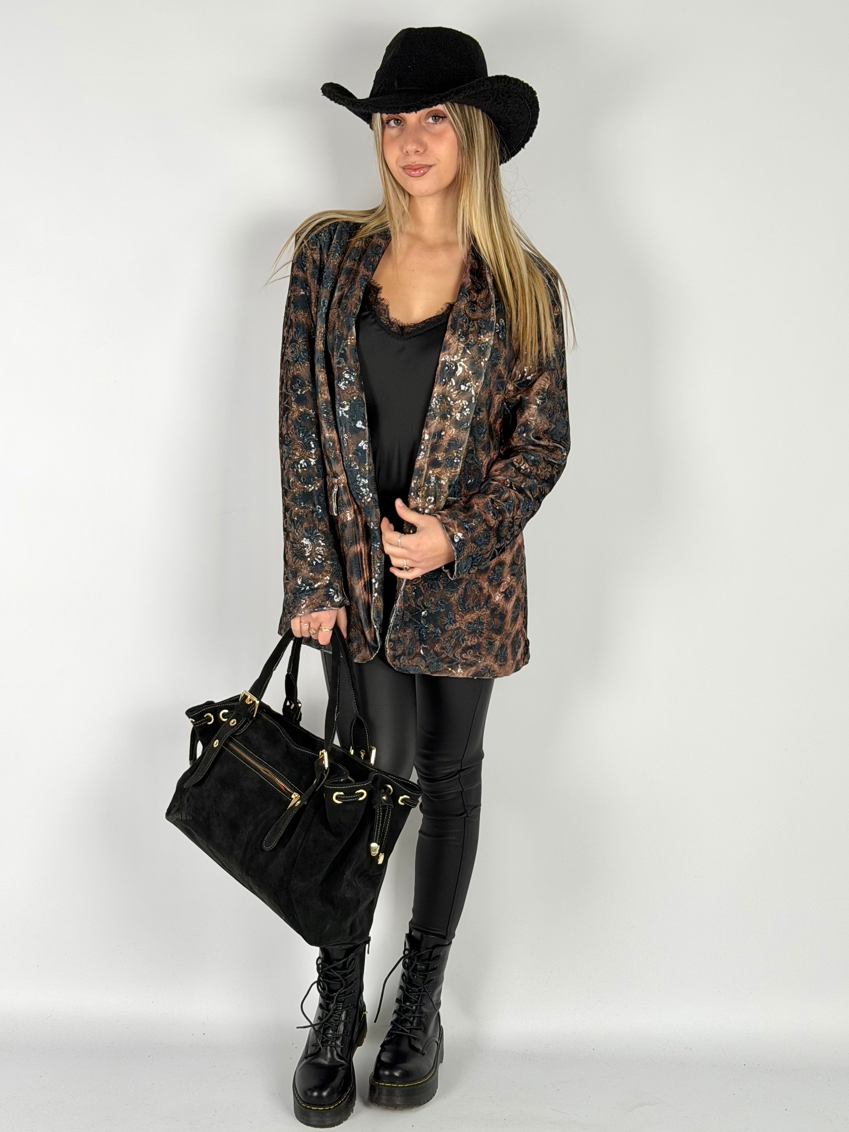 Giacca Cross leopardata