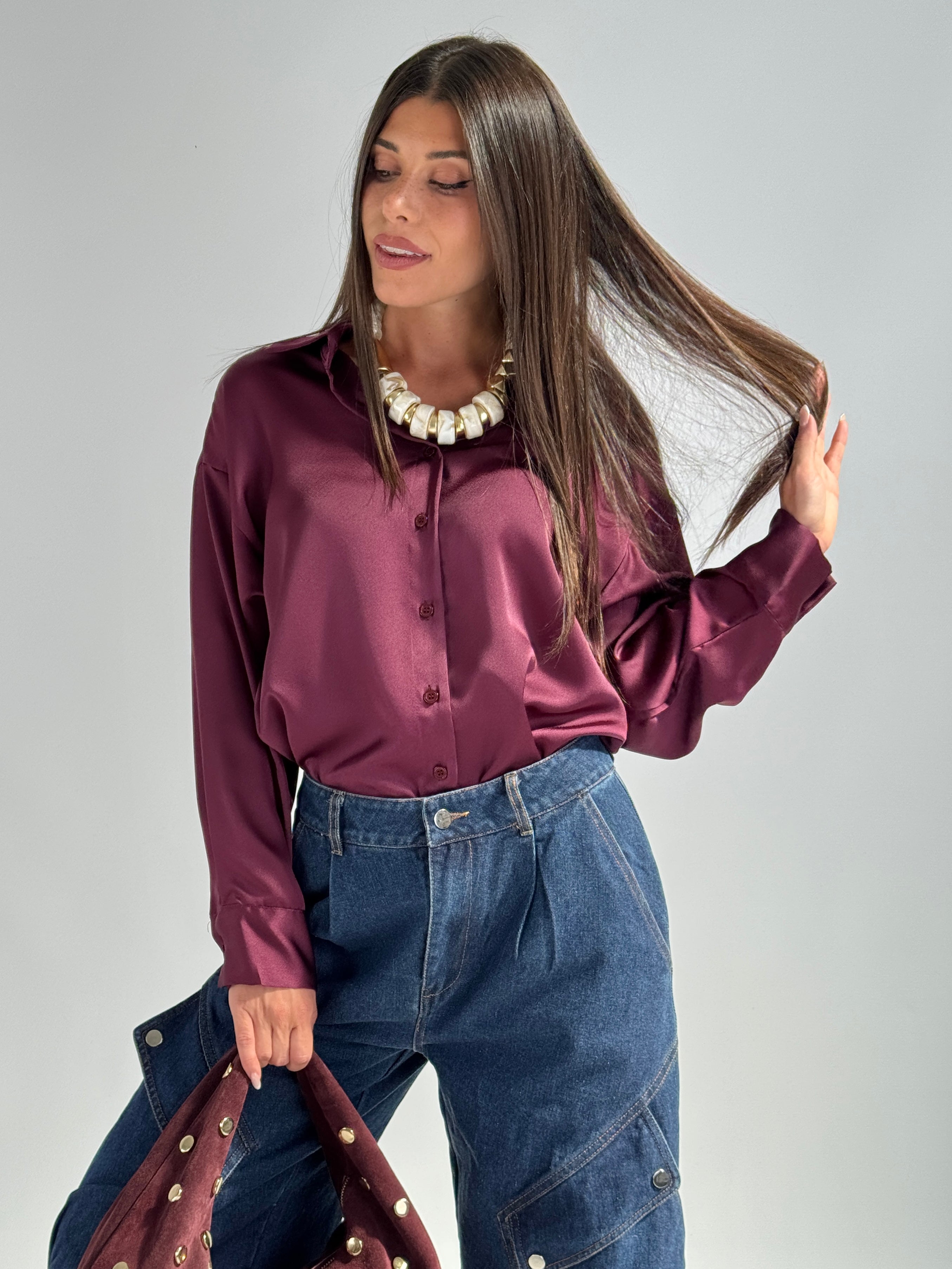 Camicia Delia bordeaux