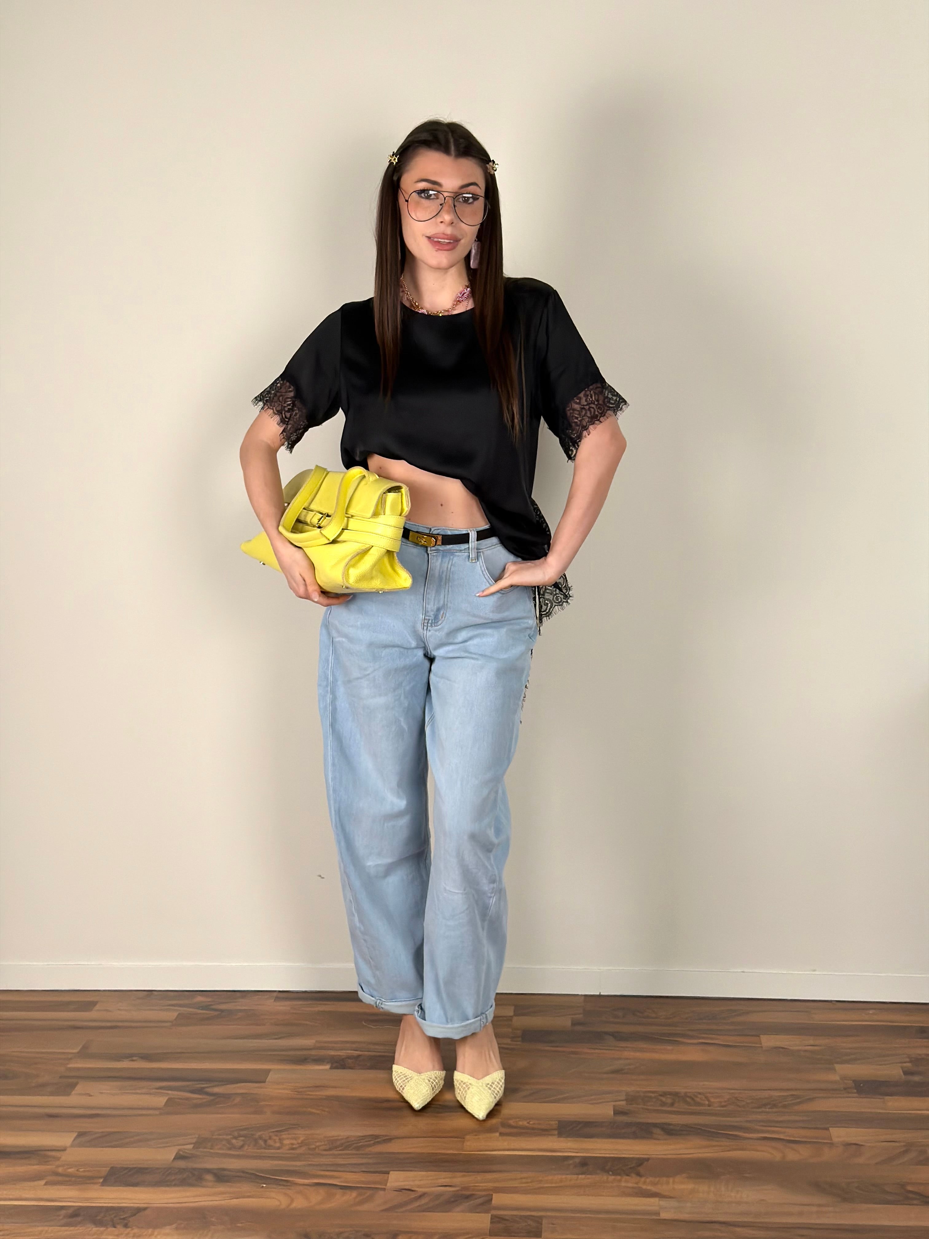 Maglia trasversale nero