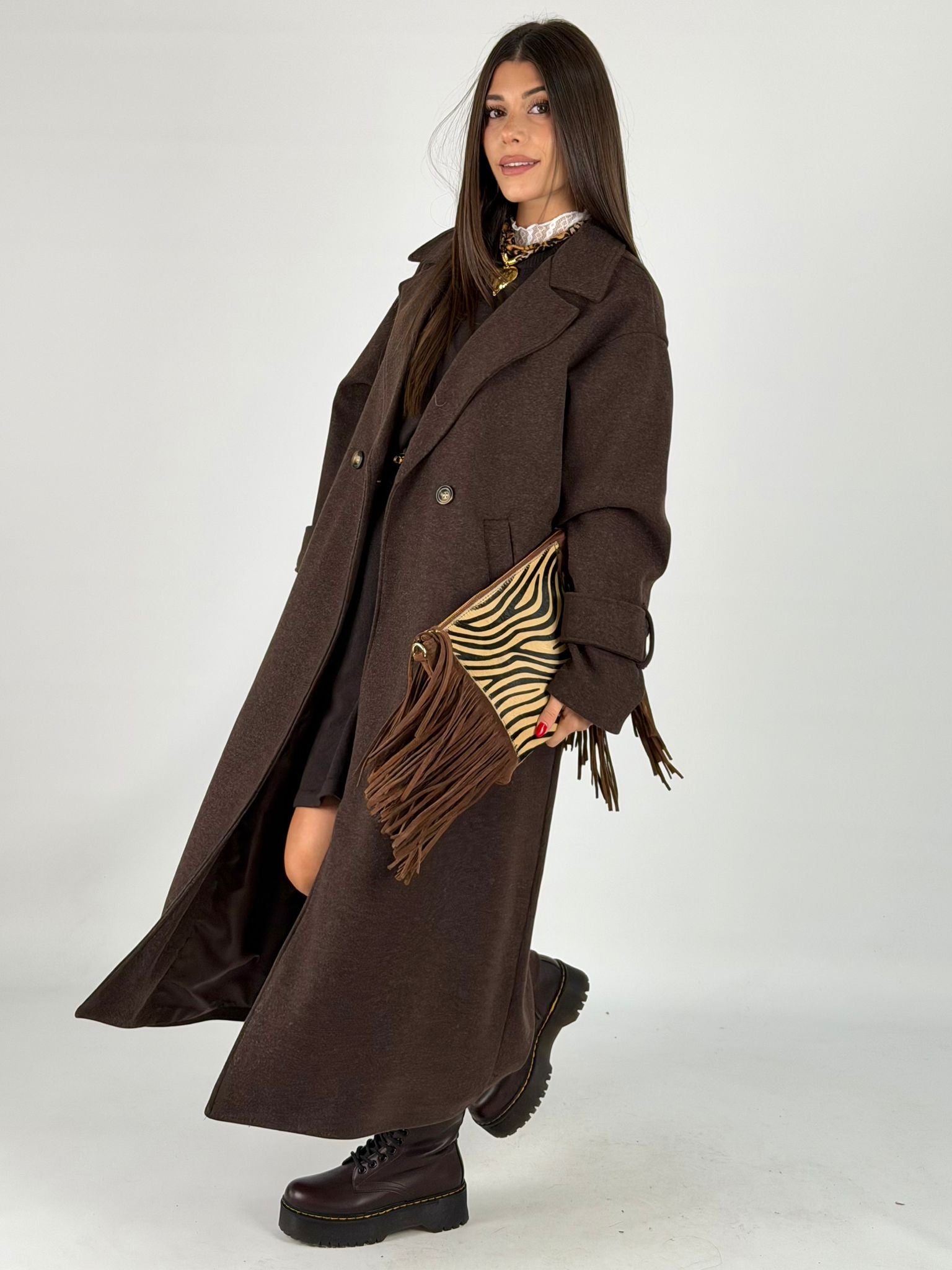 Maxi cappotto ASIA moro
