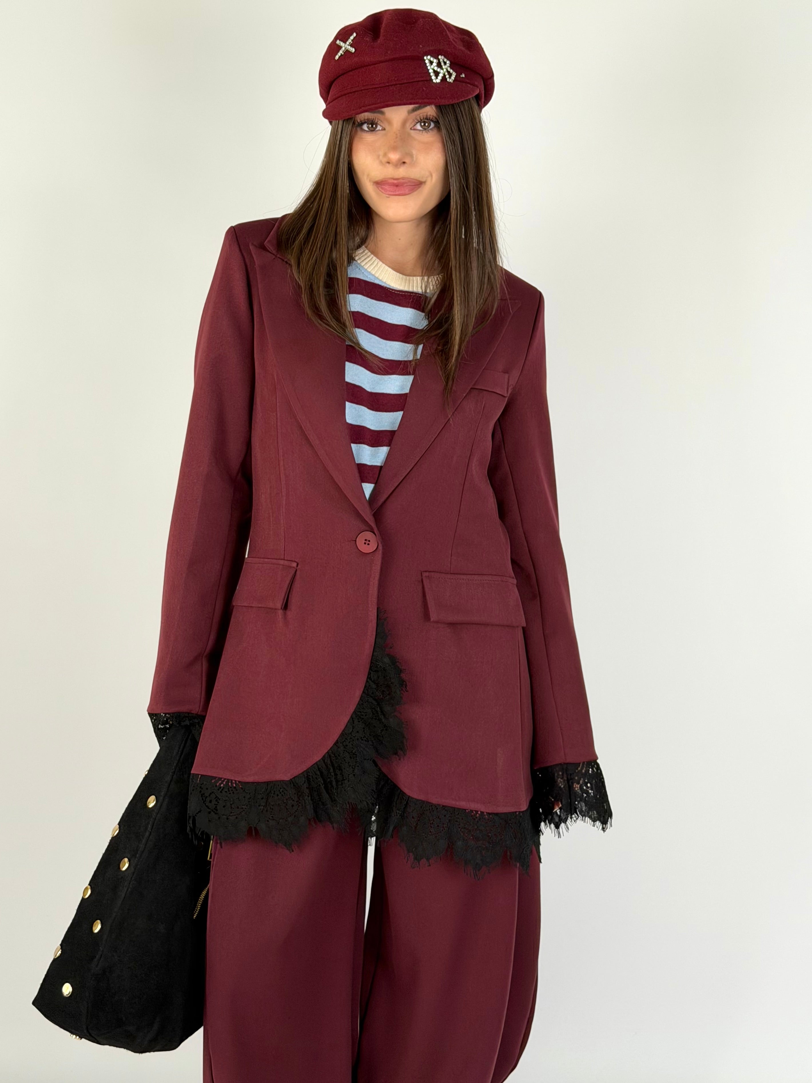 Giacca parigina bordeaux