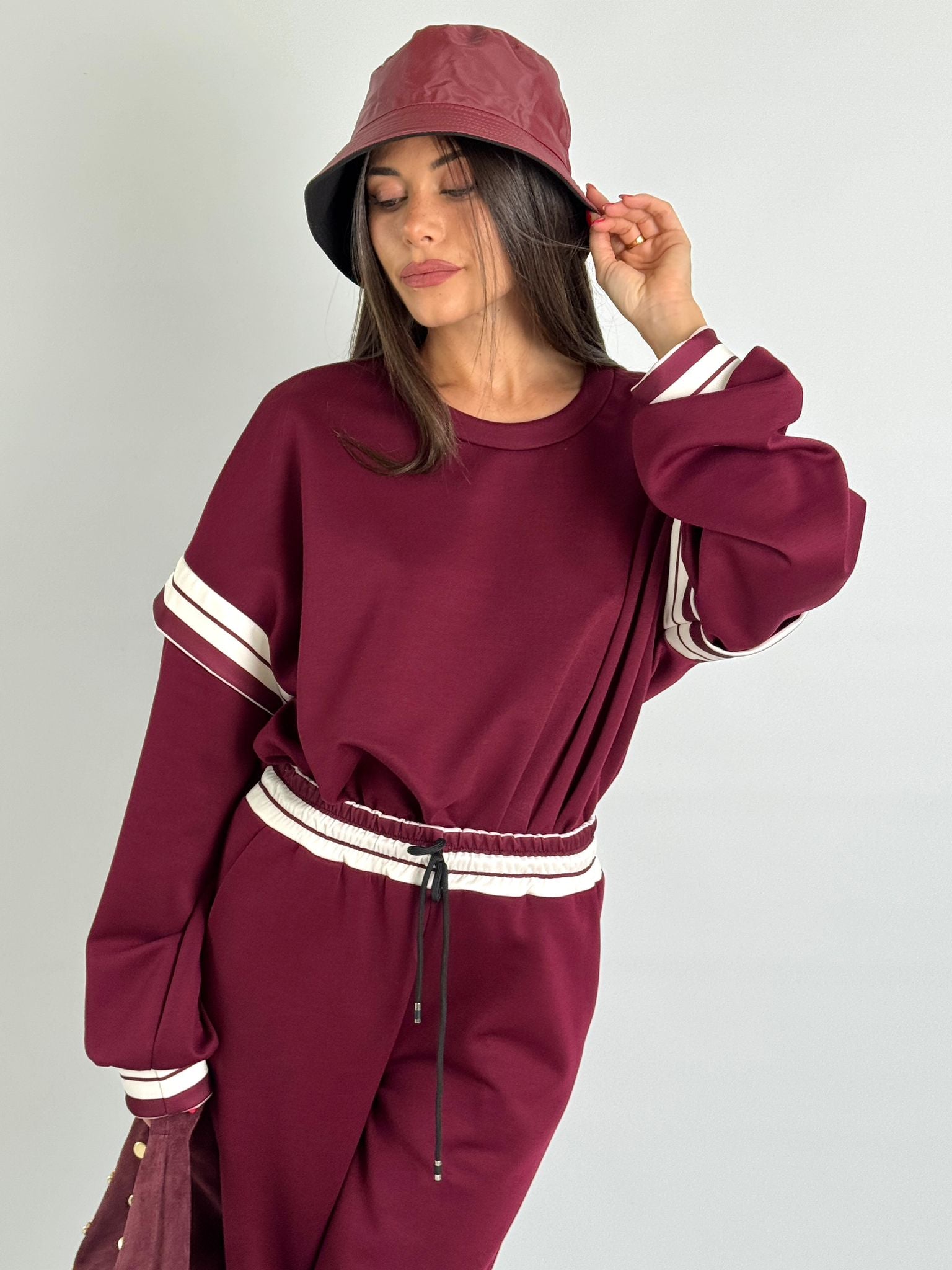Tuta sportiva Olga bordeaux