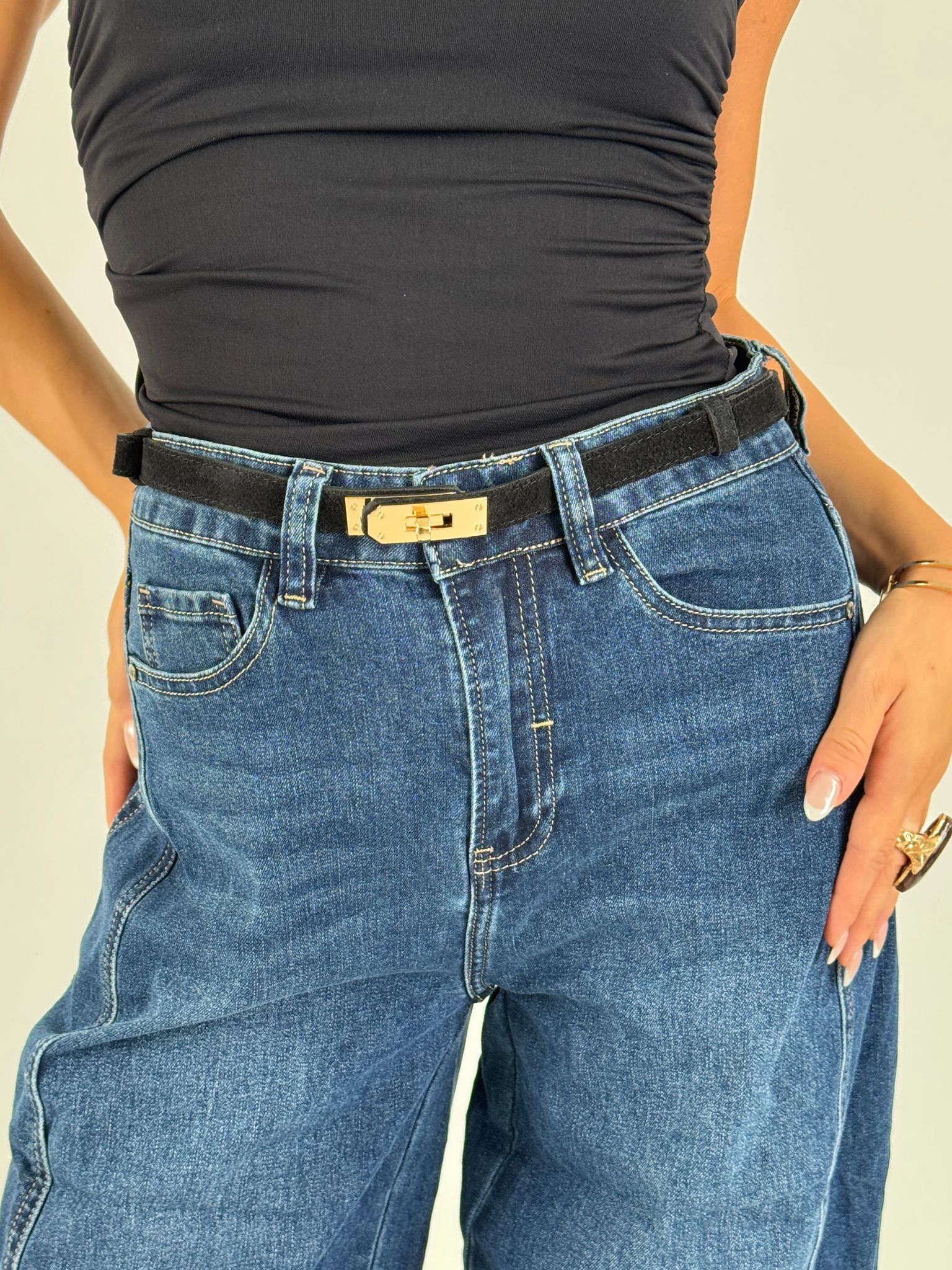 Cintura Hermosa scamosciata vera pelle