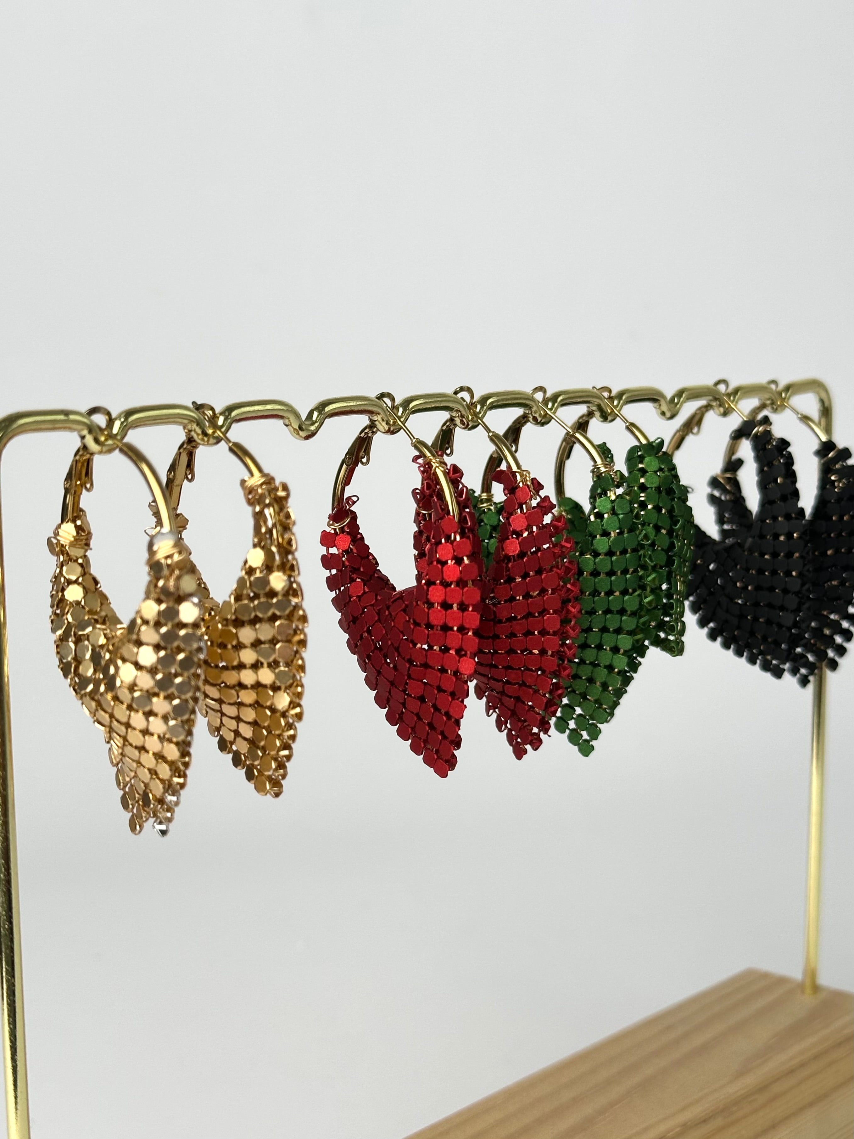 Orecchini rete in acciaio