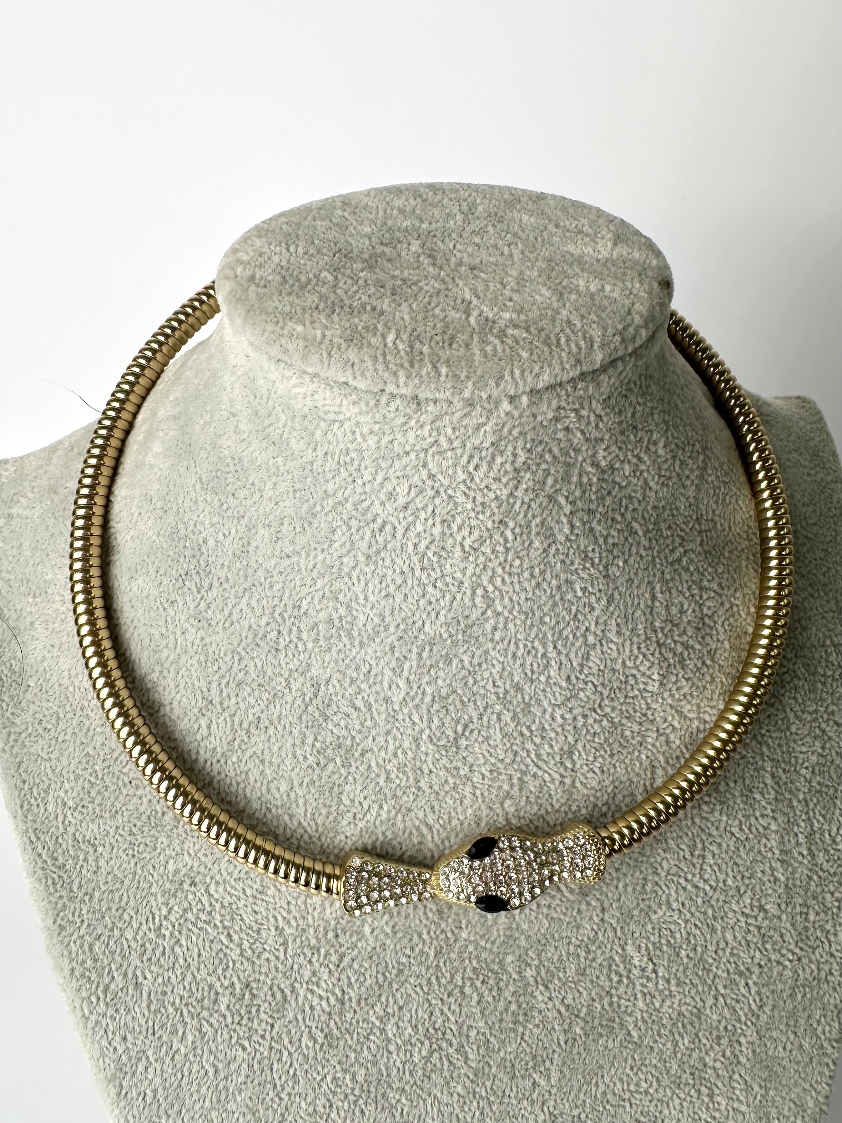 Maxi Collana serpe girocollo oro