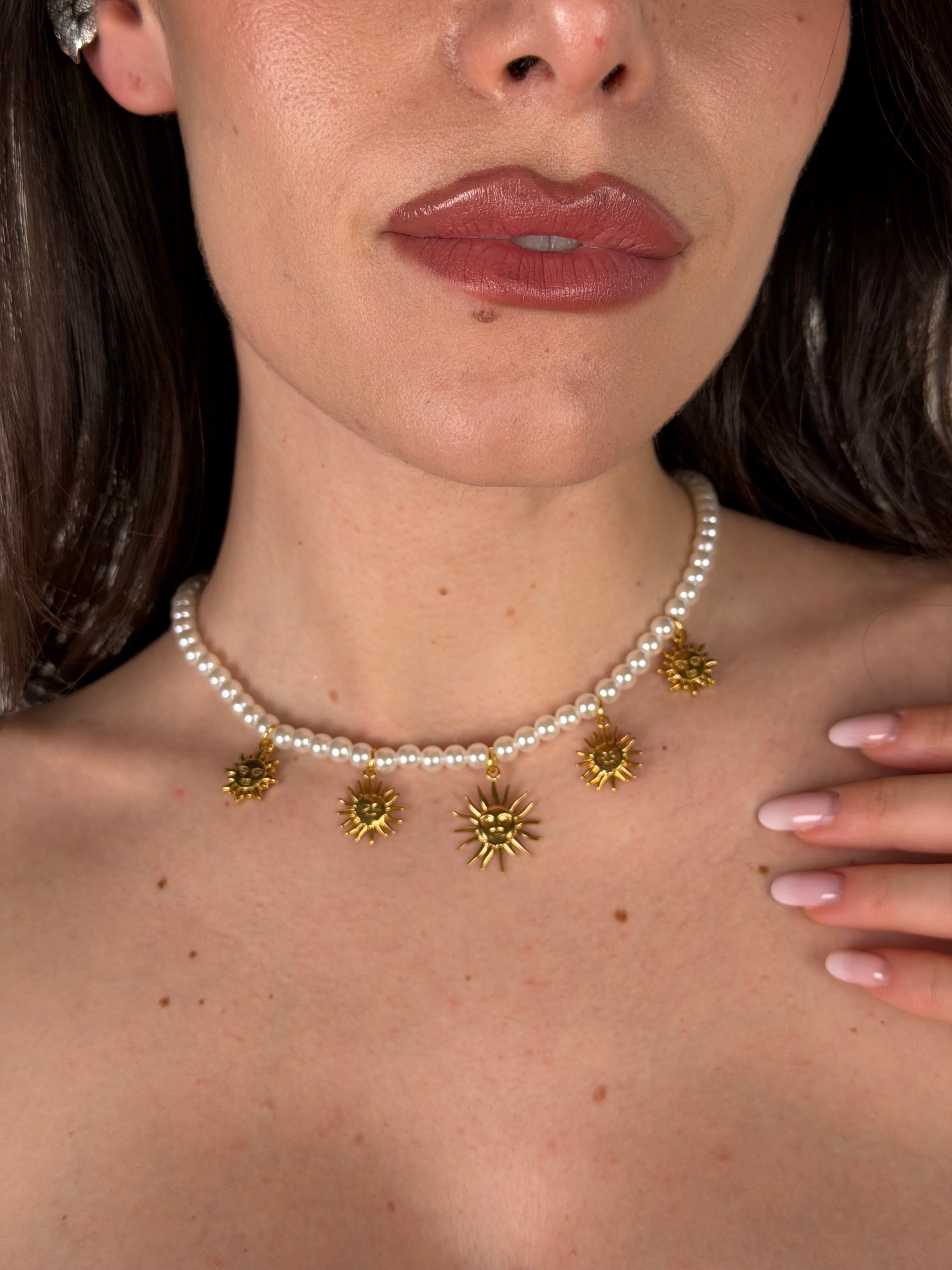 Collana perle e sole - 2 colori
