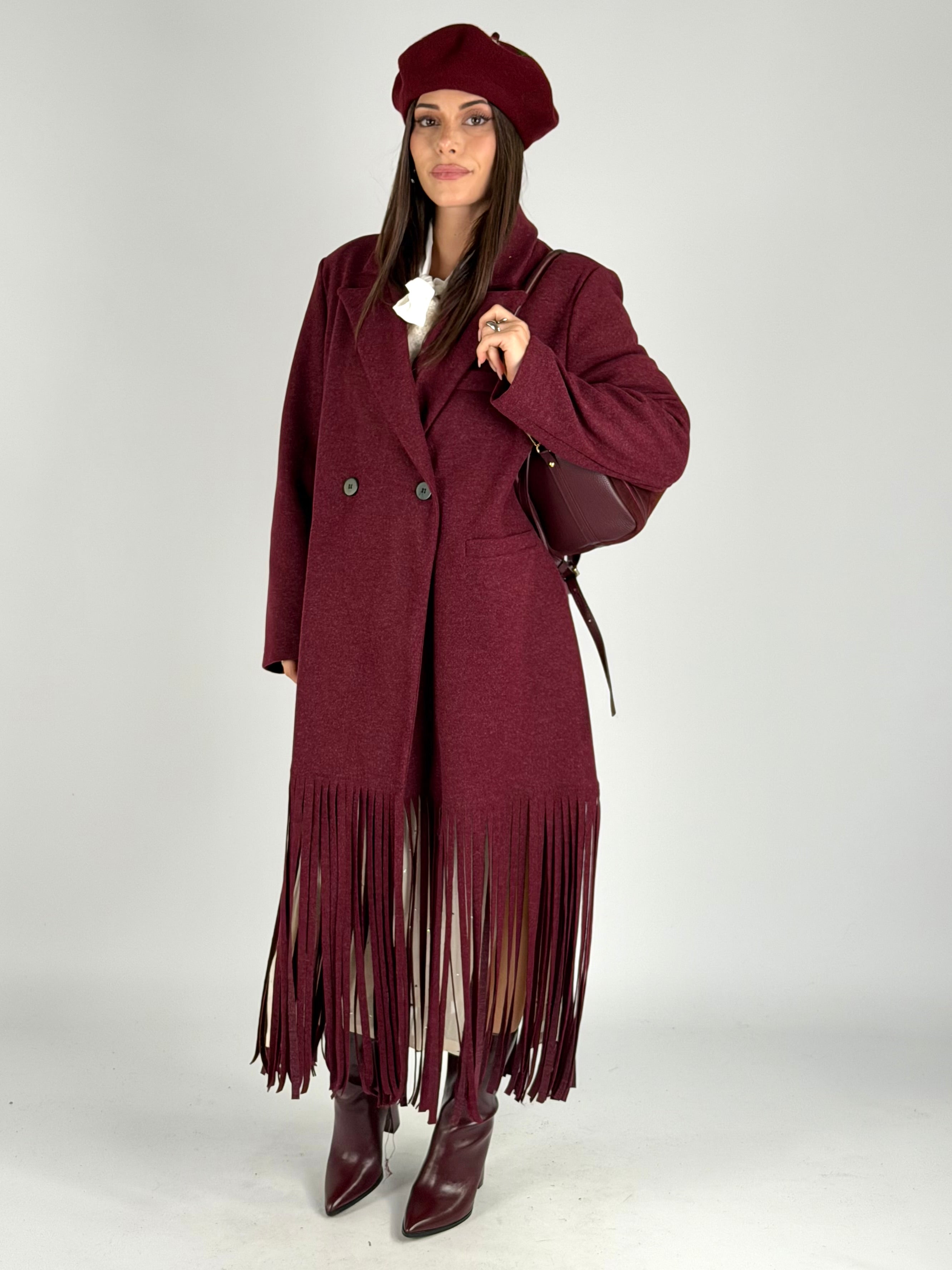 Cappotto Texas bordeaux